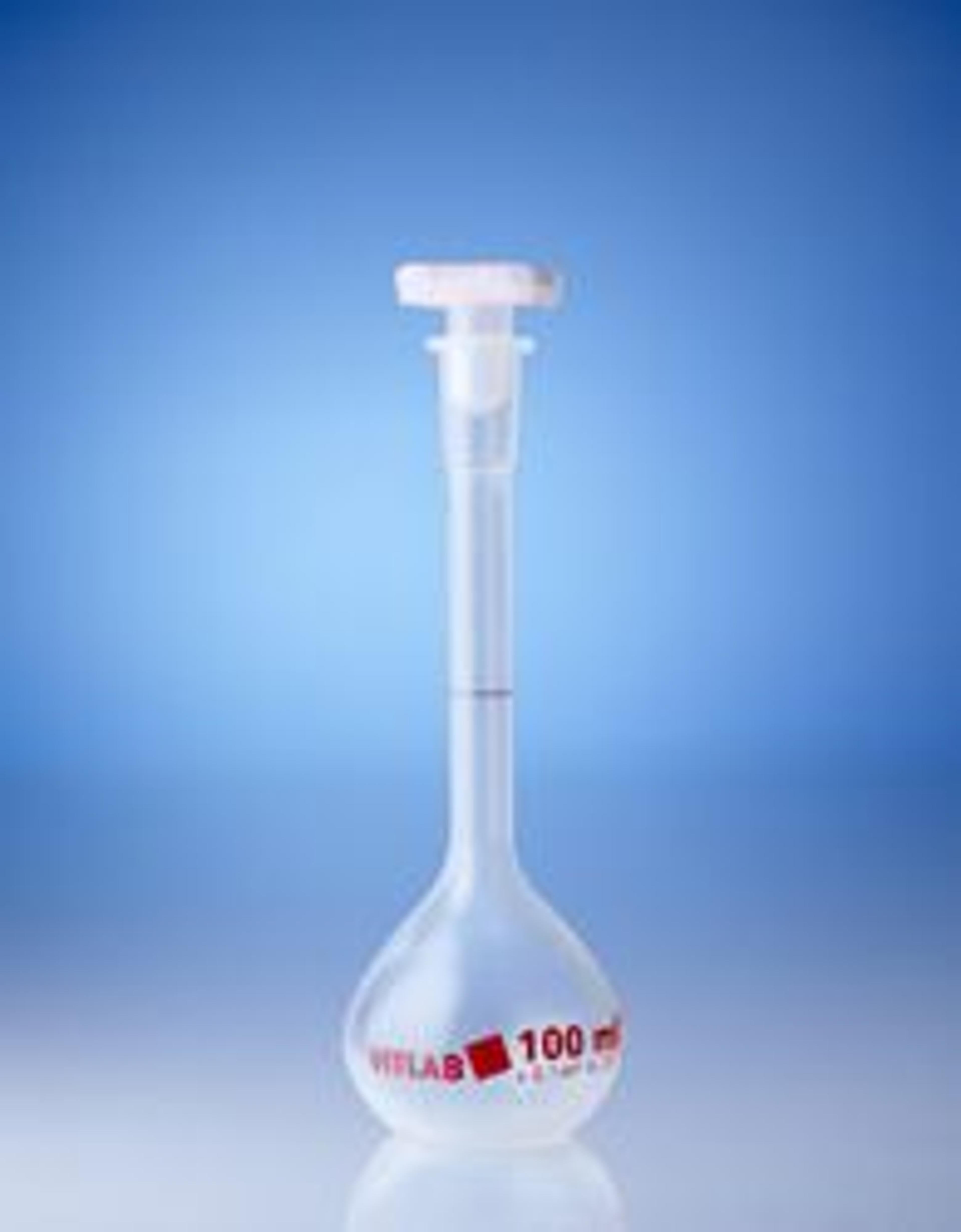 Volumetric flasks, class A, made of PMP plastic - VITLAB GmbH