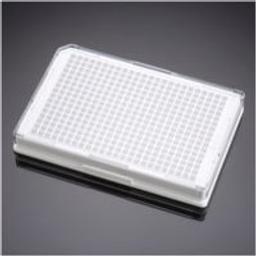 Falcon® 384-well Optilux White/Clear Flat Bottom TC-treated Microtest Microplate, with Lid, Sterile, 5/Pack, 50/Case - Corning Life Sciences - Life Sciences
