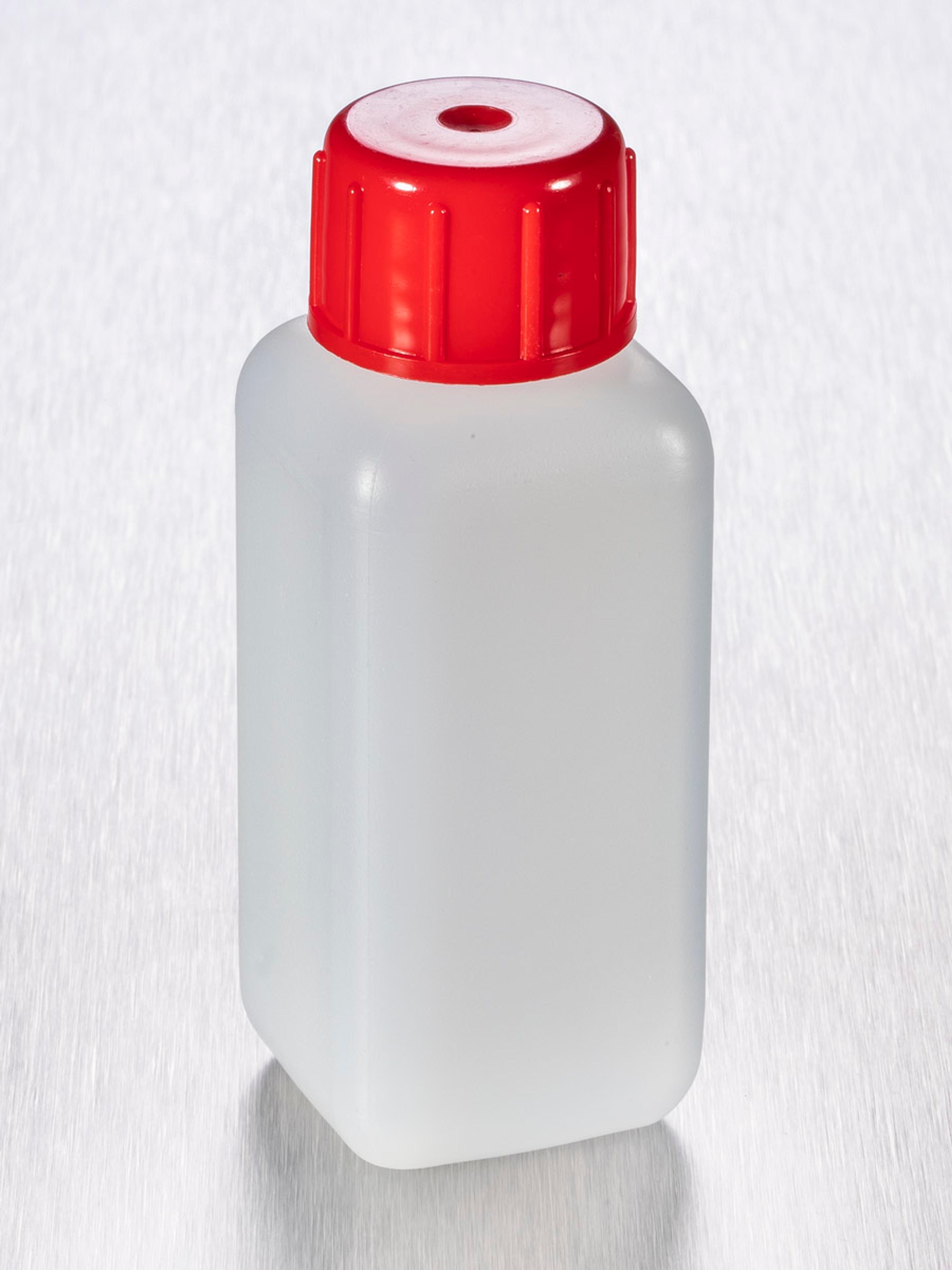 Corning® Gosselin™ Square HDPE Bottle, 100 mL, 20 mm White Cap, Assembled, 300/Case - Corning Life Sciences