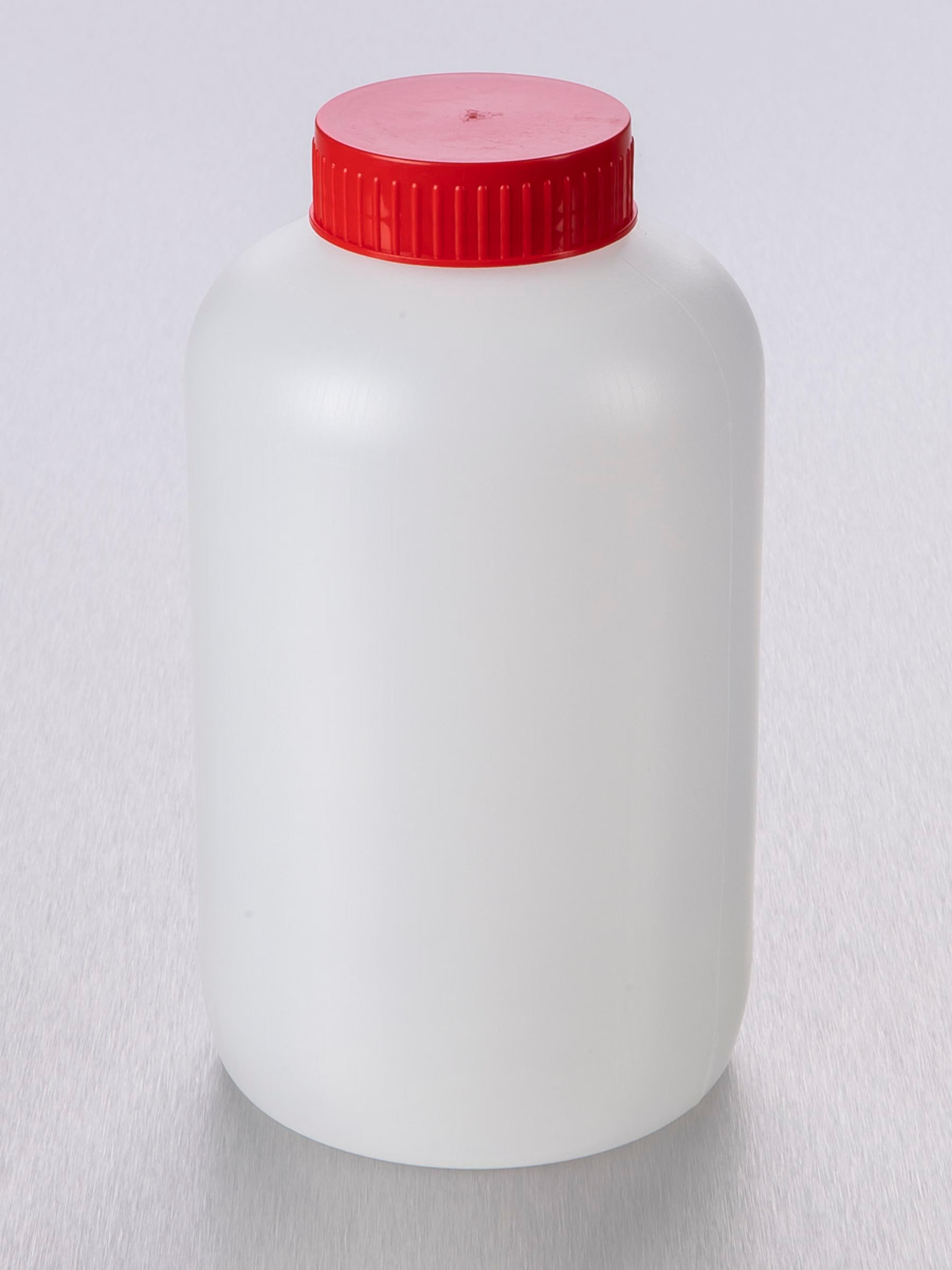 Corning® Gosselin™ Round HDPE Bottle, 2 L, 57 mm Red Cap with Seal, Assembled, Sterile, 25/Case - Corning Life Sciences