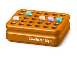 Corning® CoolRack M30, Holds 30 x 1.5 or 2 mL Microcentrifuge Tubes, Orange - Corning Life Sciences - General Lab