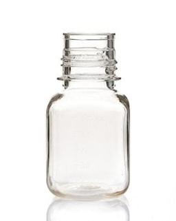 EZBio® 125 mL Polyethylene Terephthalate Glycol (PETG) Media Bottles, Non-Sterile, Square Storage Bottles with 38-430 mm Neck, Without Caps, 24/PK - Foxx Life Sciences - Life Sciences