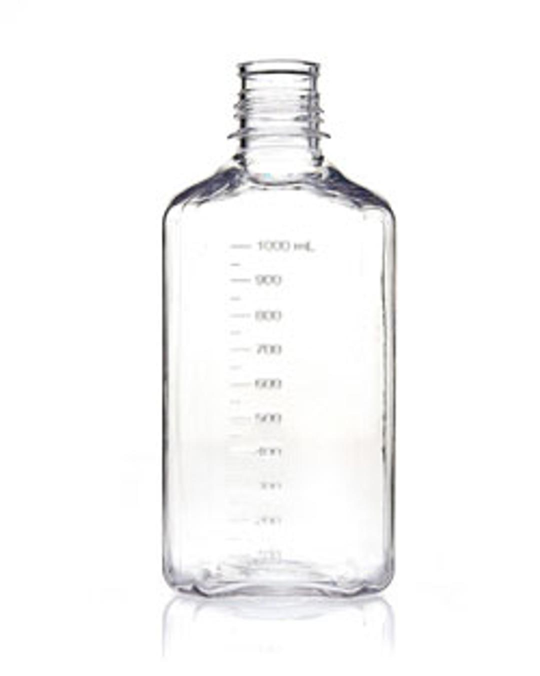 EZBio® 1 Liter (1,000 mL) Polycarbonate (PC) Media Bottles, Non-Sterile, Autoclavable Square Storage Bottles with 38-430 mm Neck, Without Caps, 12/PK - Foxx Life Sciences - Life Sciences