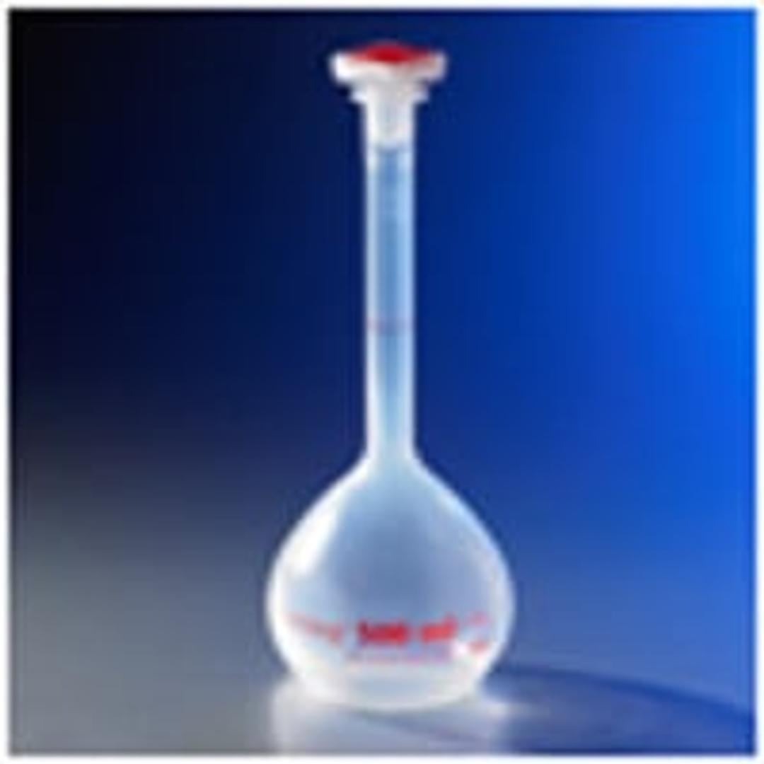 Corning® 50 mL Class A Reusable Plastic Volumetric Flask, Polymethylpentene with 12/21 Tapered PP Stopper - Corning Life Sciences - General Lab