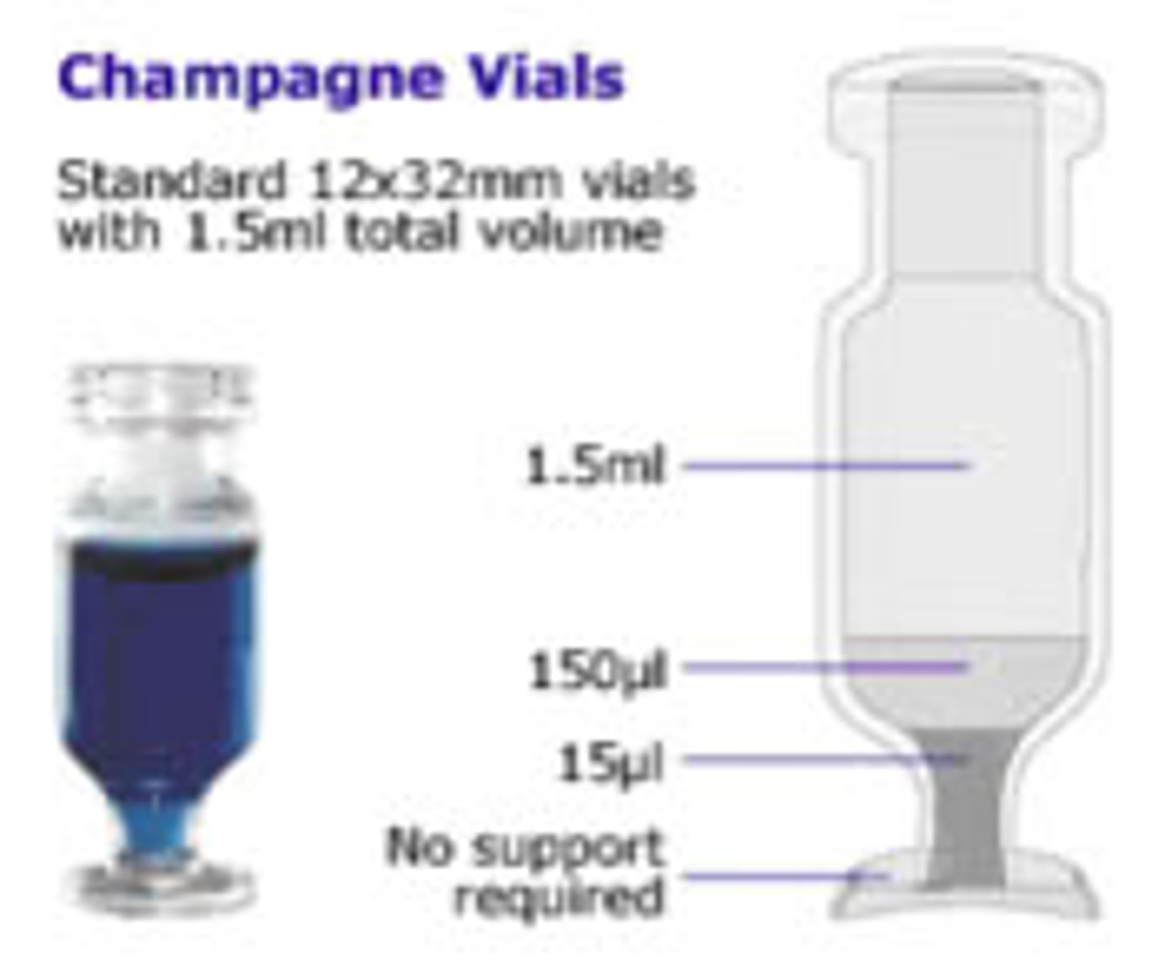 Champagne Vial for low to medium volume samples - SMI-LabHut Ltd - General Lab