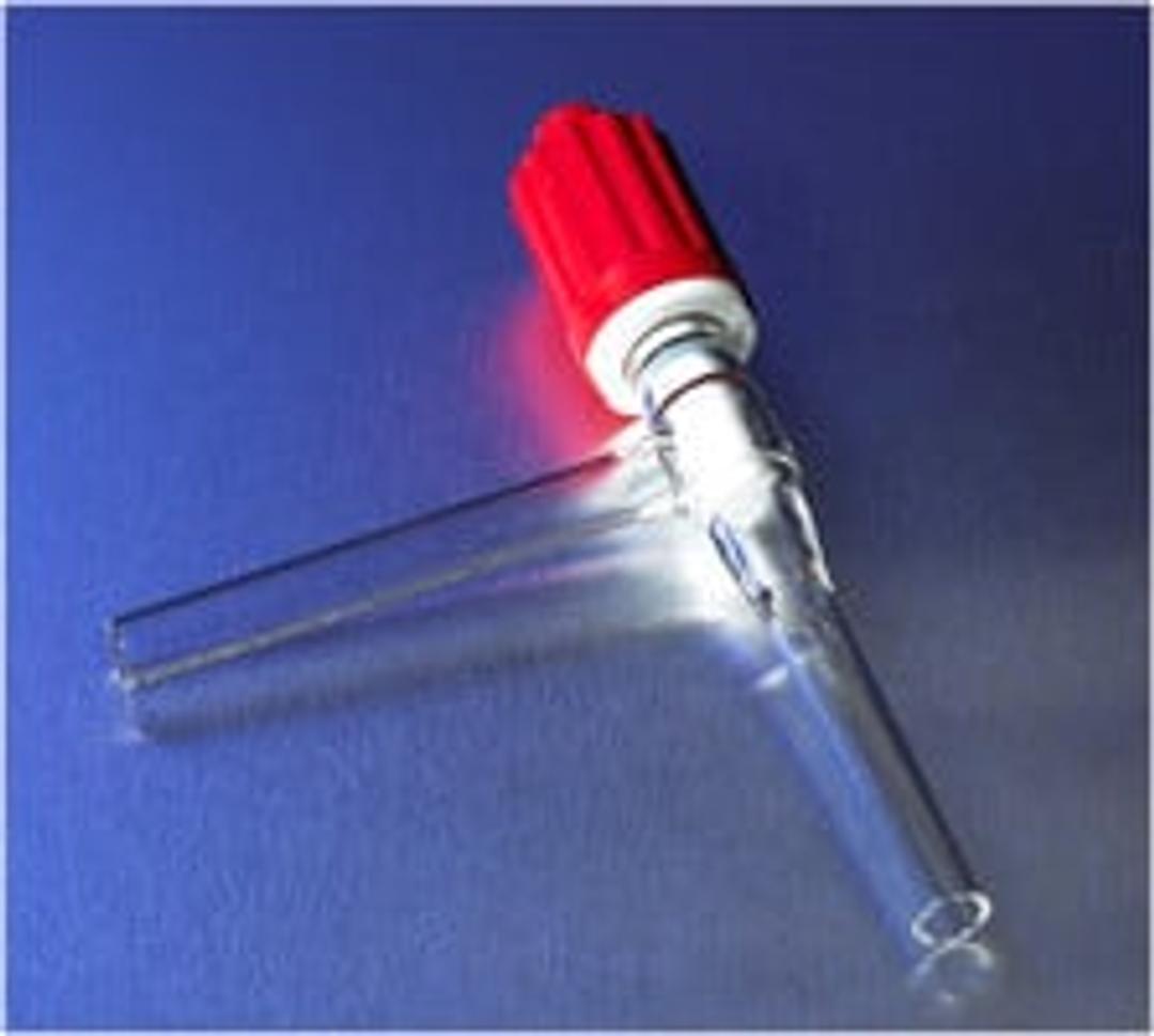 PYREX® 0-10 mm Plain Bore Rotaflo® Two-Way 90° Angle Stopcock - Corning Life Sciences - General Lab