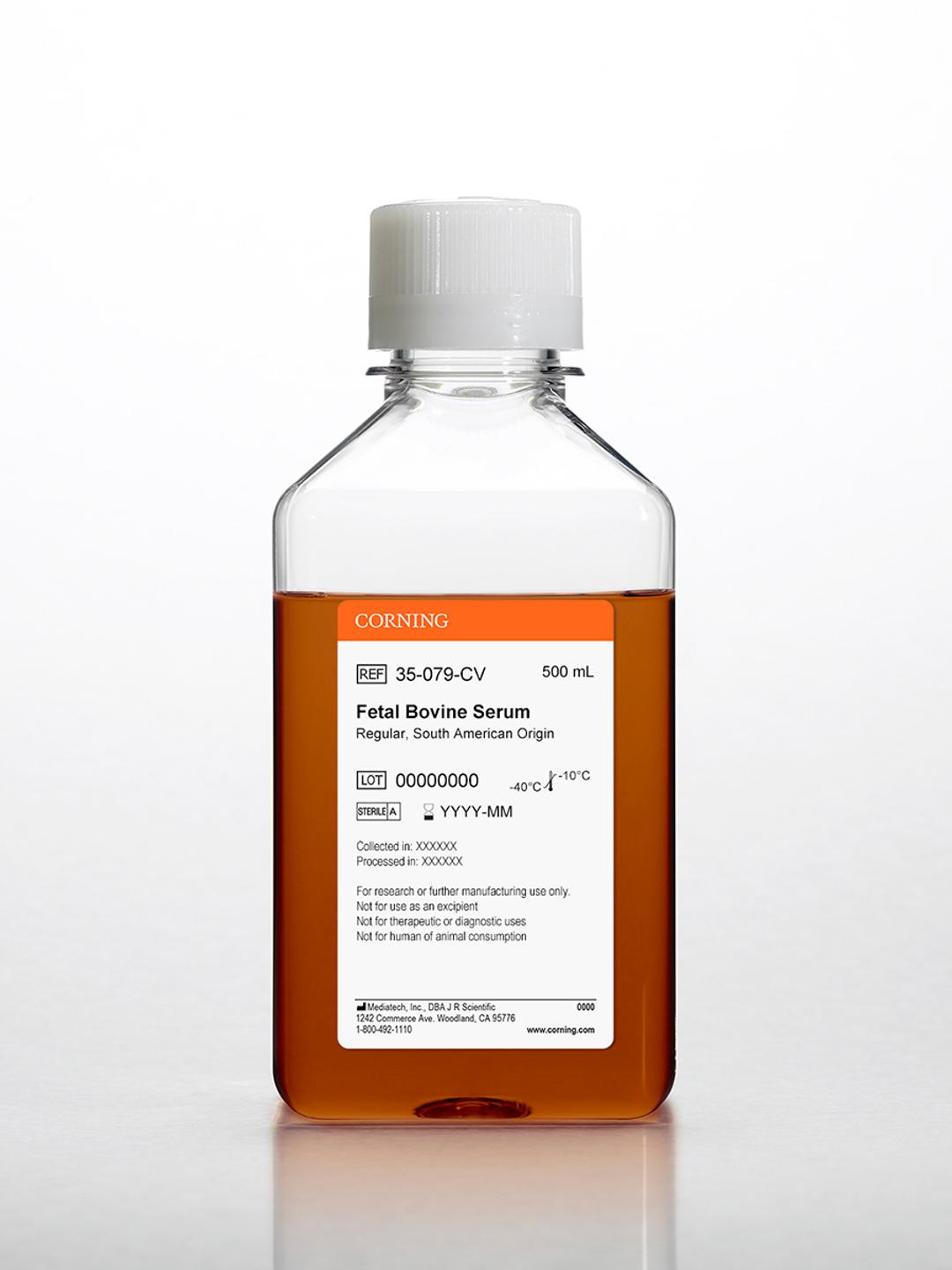 Corning® Fetal Bovine Serum, 500 mL, Regular,  South American Origin - Corning Life Sciences