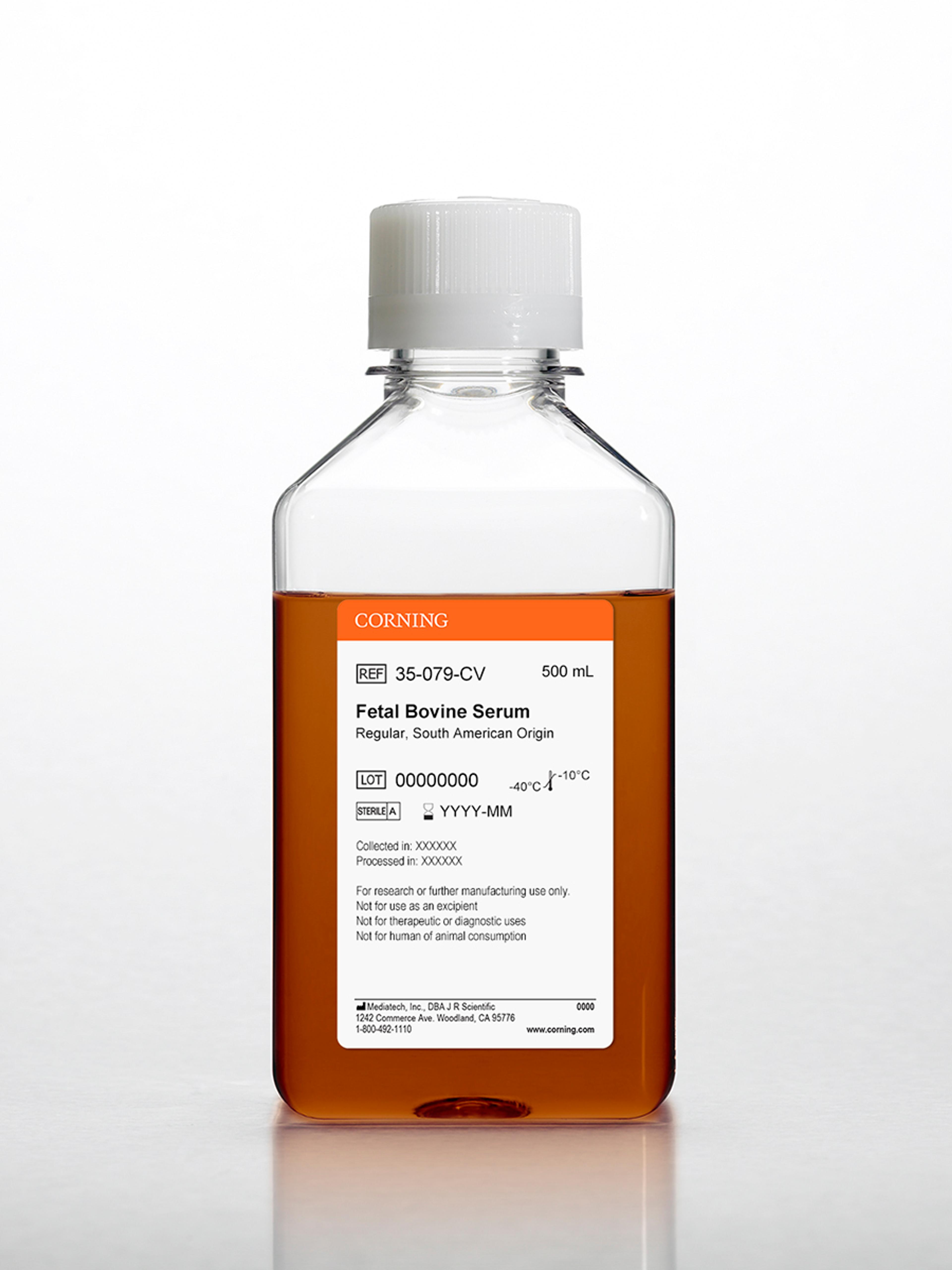 Corning® Fetal Bovine Serum, 500 mL, Regular,  South American Origin - Corning Life Sciences