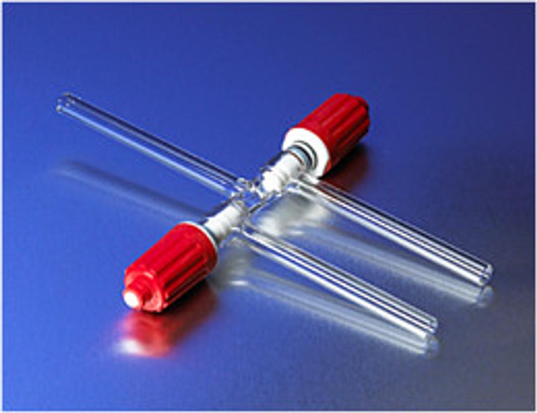 PYREX® 0-6 mm Plain Bore Rotaflo® Three-Way Stopcock - Corning Life Sciences - General Lab