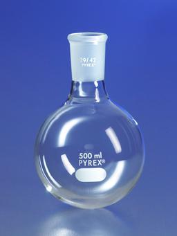 PYREX® 250 mL Short Neck Boiling Flask, Round Bottom, 29/42 Standard Taper Joint - Corning Life Sciences - Life Sciences