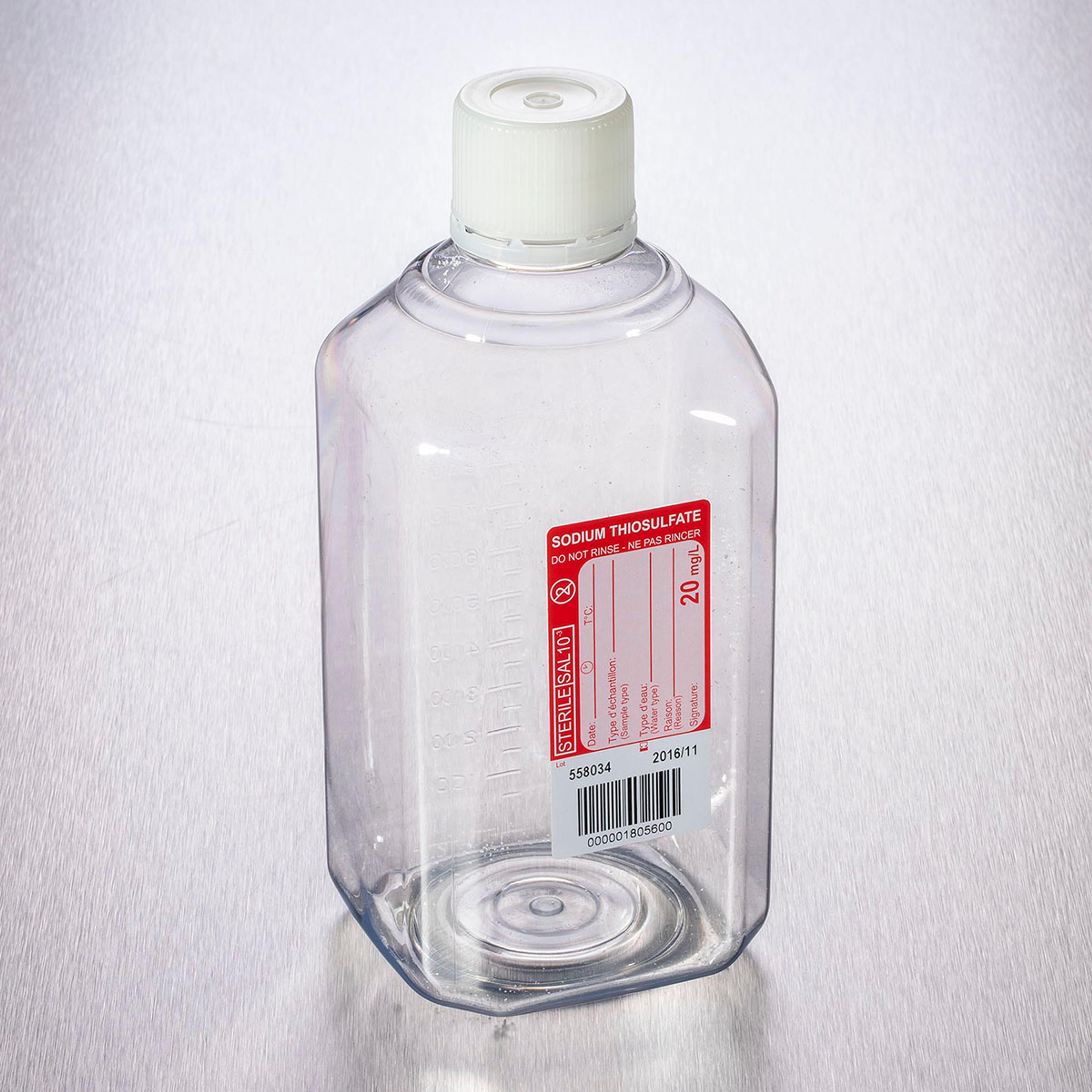 Corning® Gosselin™ Octagonal PET Bottle, 1 L, Graduated, 31 mm Tamper-evident Cap, Sterile, Assembled, 12/Pack, 48/Case - Corning Life Sciences - General Lab