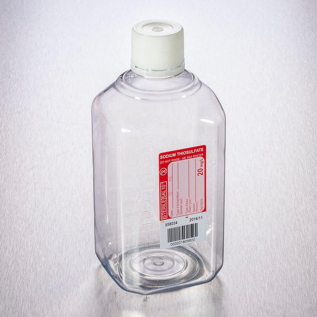 Corning® Gosselin™ Octagonal PET Bottle, 1 L, Graduated, 31 mm Tamper-evident Cap, Sterile, Assembled, 12/Pack, 48/Case - Corning Life Sciences - General Lab