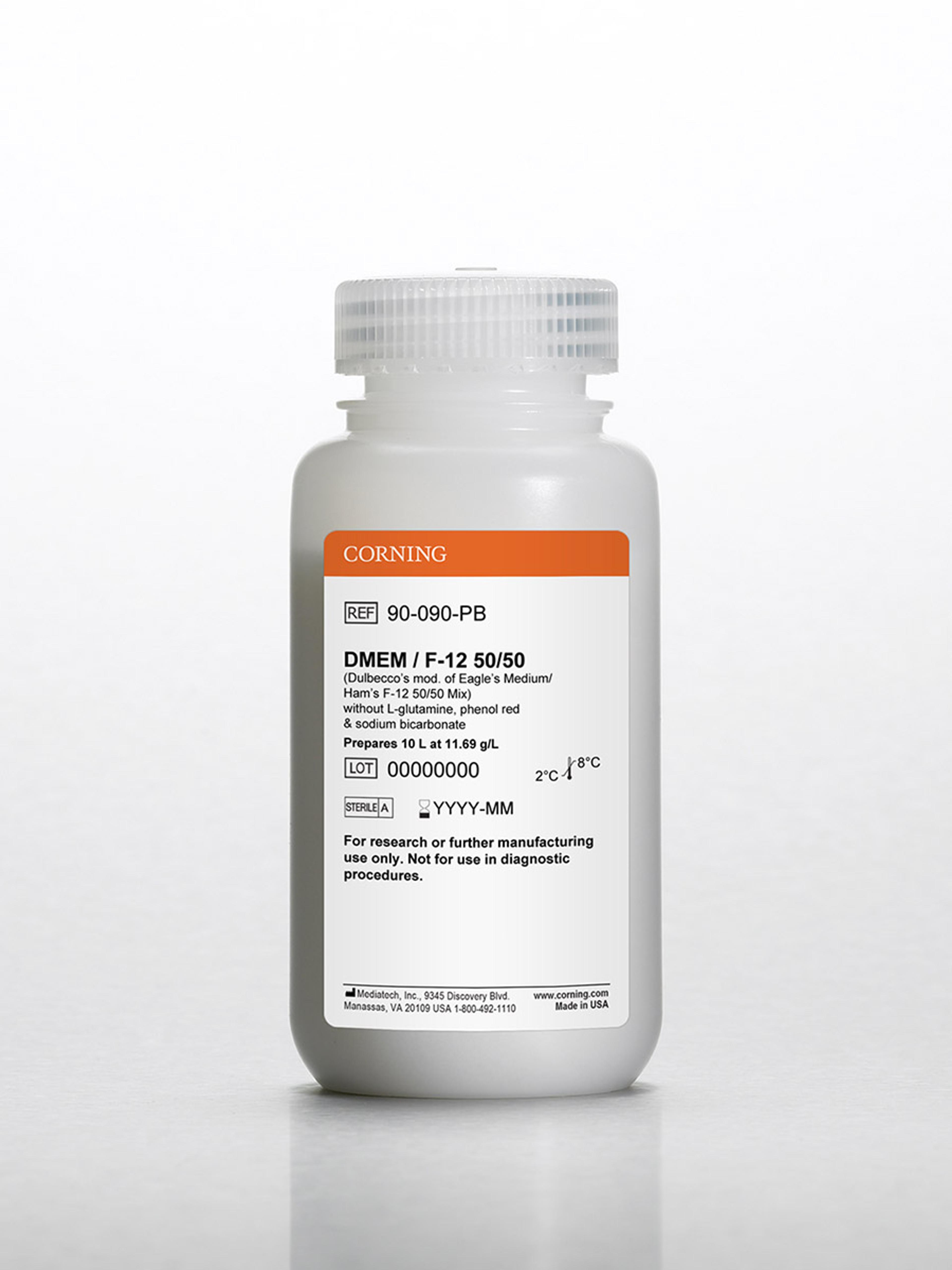 Corning® 10L DMEM (Dulbecco’s Modified Eagle’s Medium)/Hams F-12 50/50 Mix, Powder - Corning Life Sciences
