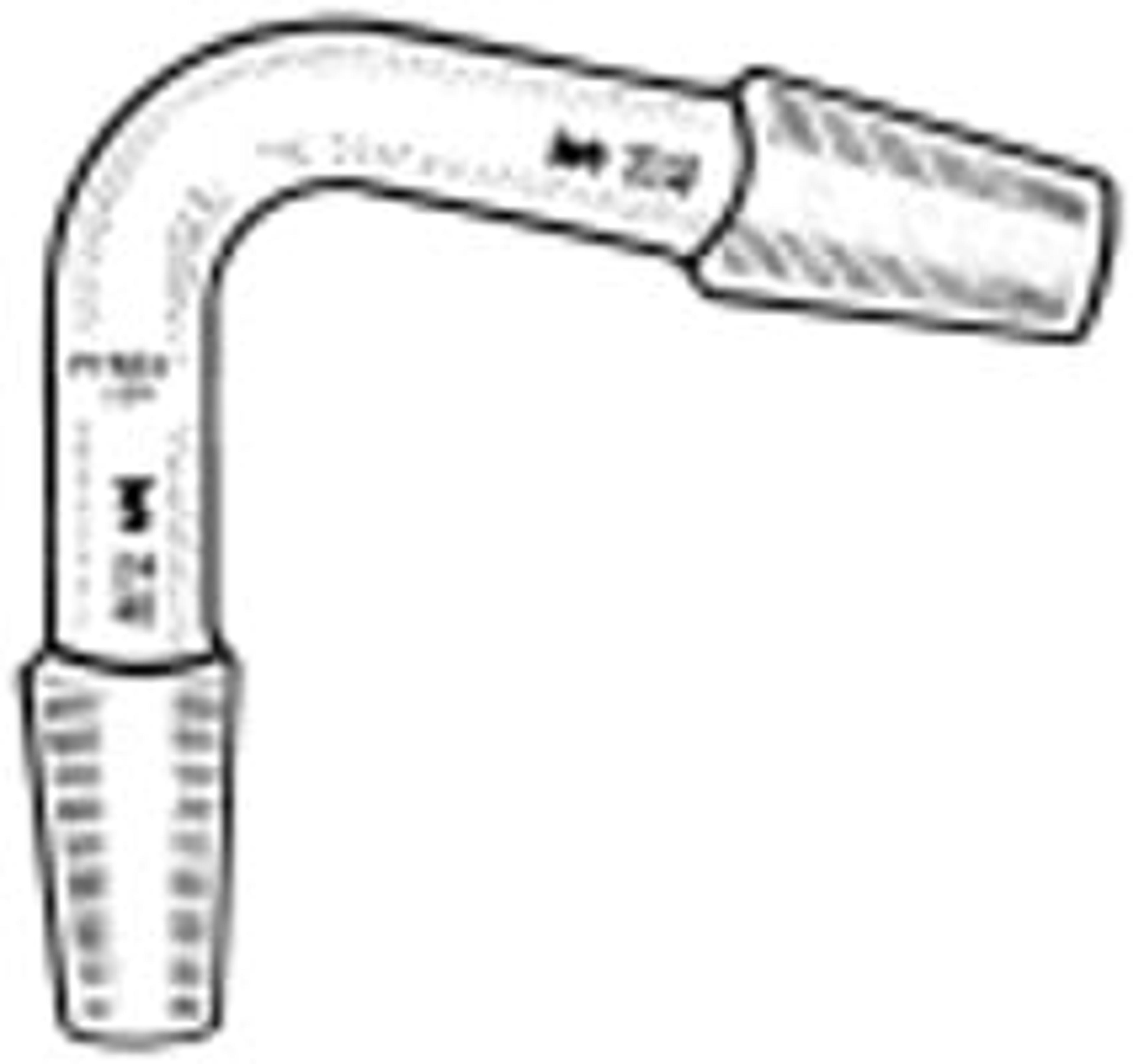PYREX® 75° Angled Tube Adapter with Two-Way 24/40 Standard Taper Joints - Corning Life Sciences