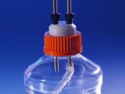 Corning® 45 mm Polypropylene Cap, Autoclavable with 2 Stainless Steel Tubing Ports - Corning Life Sciences - Life Sciences