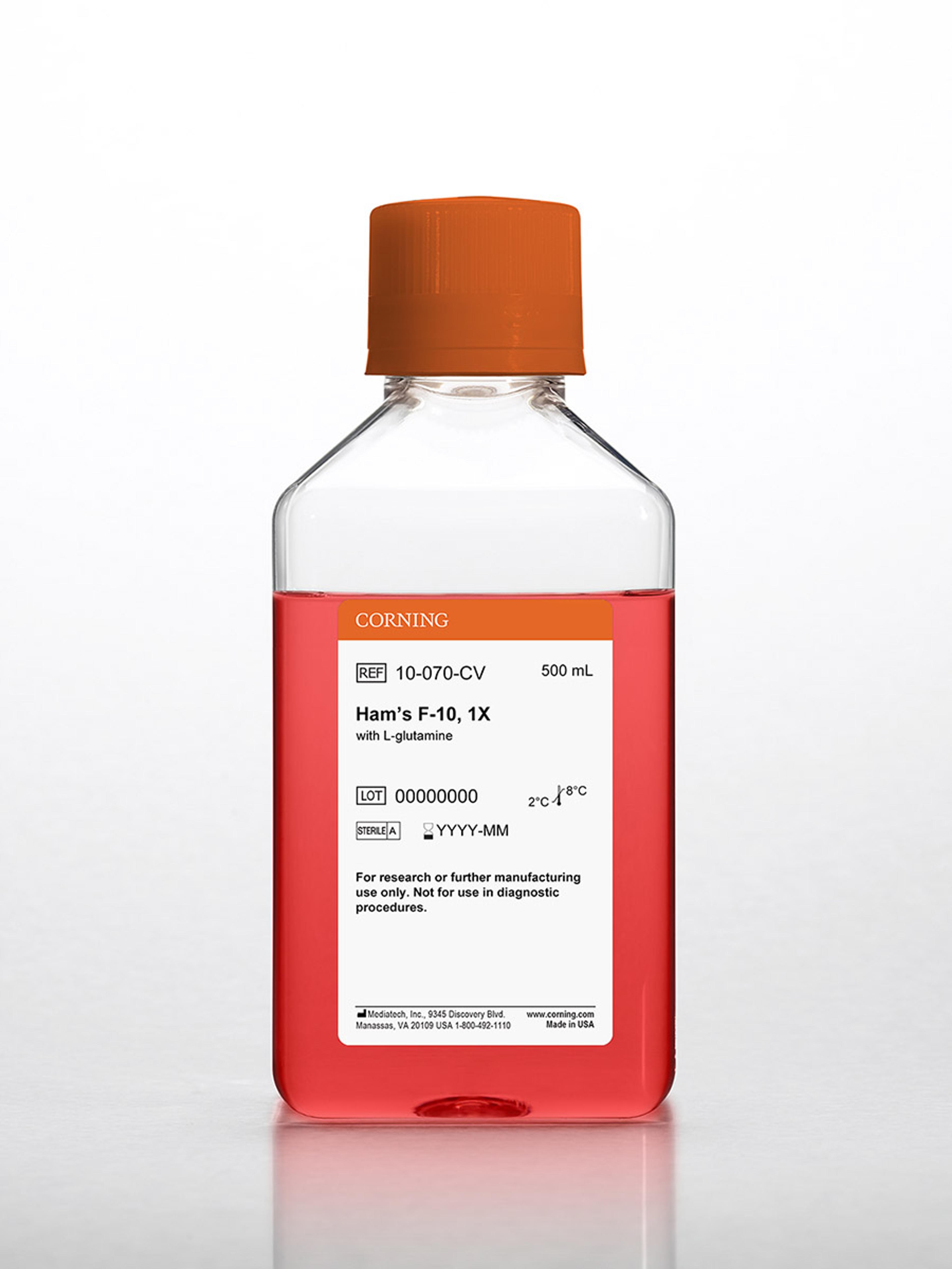 Corning® 500 mL Hams F-10 Medium - Corning Life Sciences