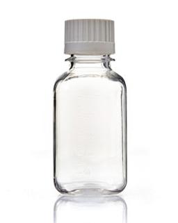 EZBio® Single Use 250 mL Polycarbonate (PC) Media Bottles, Sterile, Autoclavable Square Bottles for Aseptic Sampling and Sterile Storage with 38-430 mm White Closed VersaCap® Closures, 24/PK - Foxx Life Sciences - Life Sciences