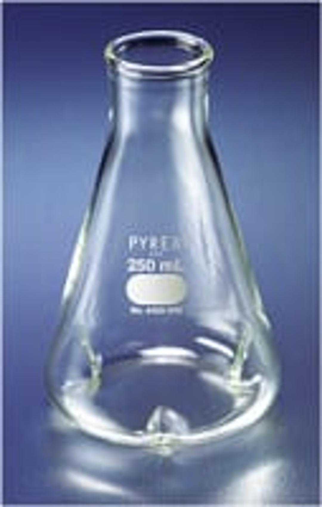 PYREX® 1L Narrow Mouth Erlenmeyer Flask with Baffles - Corning Life Sciences - Life Sciences