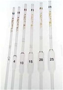 PYREX® 10 mL Volumetric Pipets, Class A, TC/TD, Color-Coded, Colored Graduations - Corning Life Sciences - General Lab