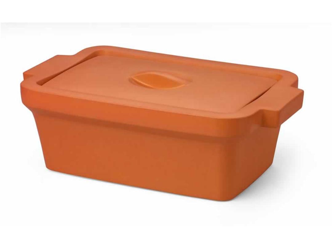Corning® Ice Pan, Rectangular with Lid, Midi, 4L, Orange - Corning Life Sciences