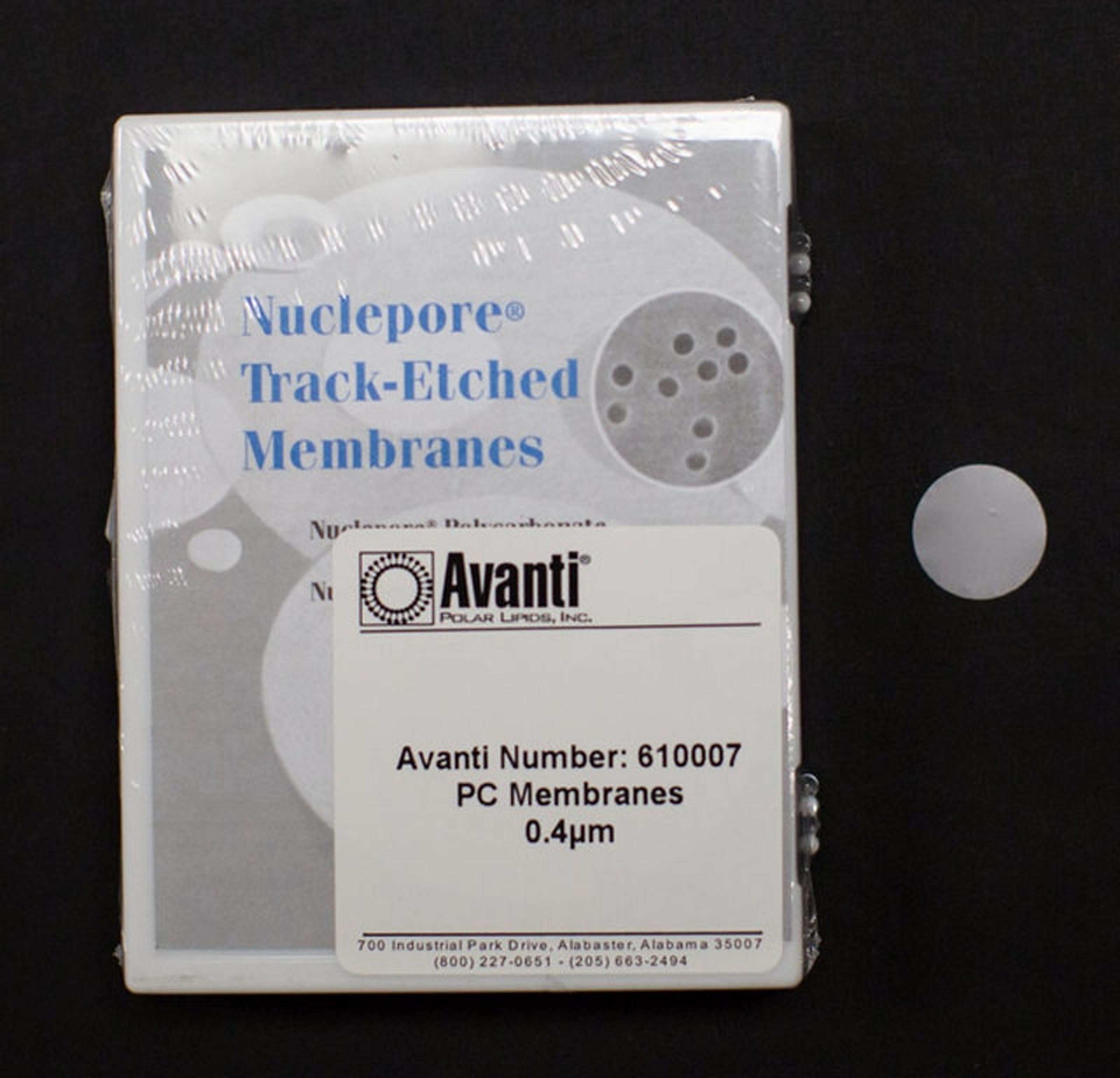 AvantiĀ® Polar Lipids PC Membranes 0.4um - Merck KGaA, Darmstadt, Germany - Drug discovery > Drug Manufacturing