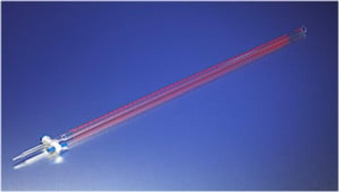 PYREX® 100 mL Dispensing Burets, Colored Scale, with Straight Bore Product Standard PTFE Stopcock - Corning Life Sciences - General Lab