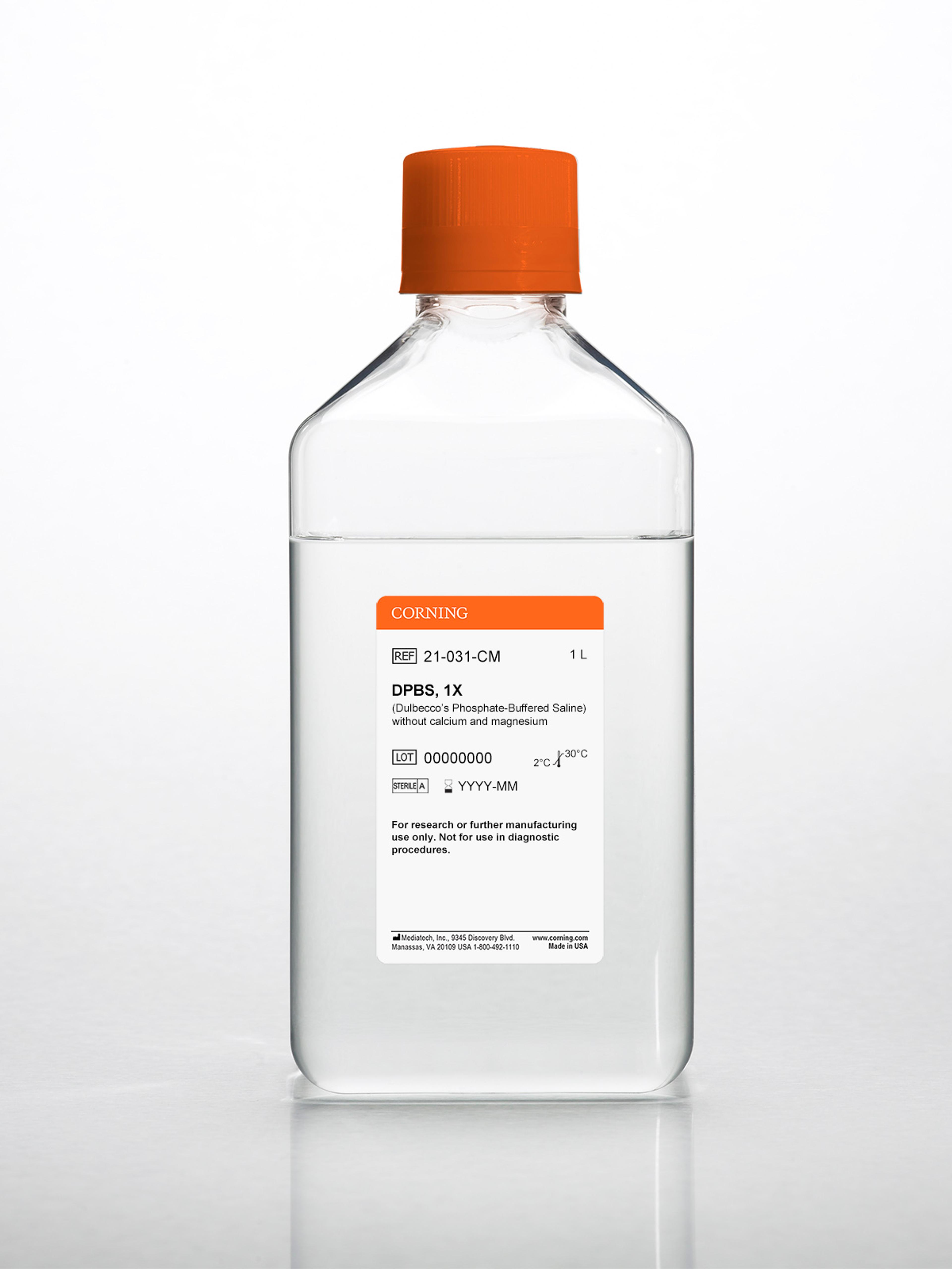 Corning® Dulbecco’s Phosphate-Buffered Saline, 1X without calcium and magnesium - Corning Life Sciences