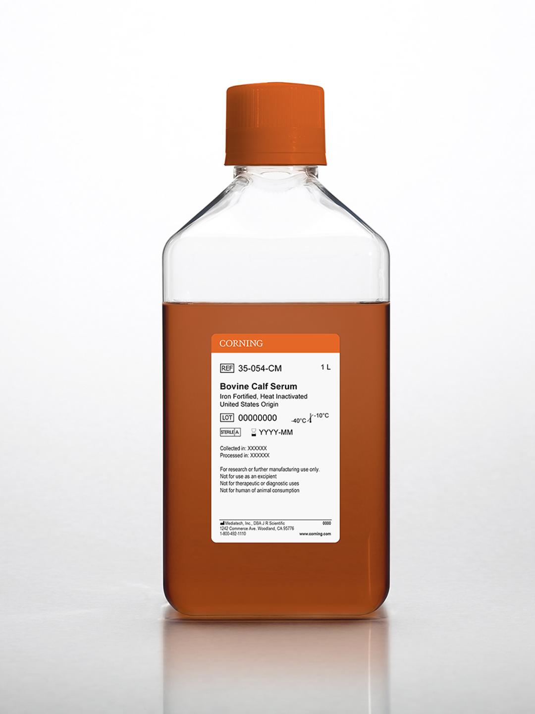 Corning® Bovine Calf Serum, 1L, Iron-Fortified, United States Origin (Heat Inactivated) - Corning Life Sciences