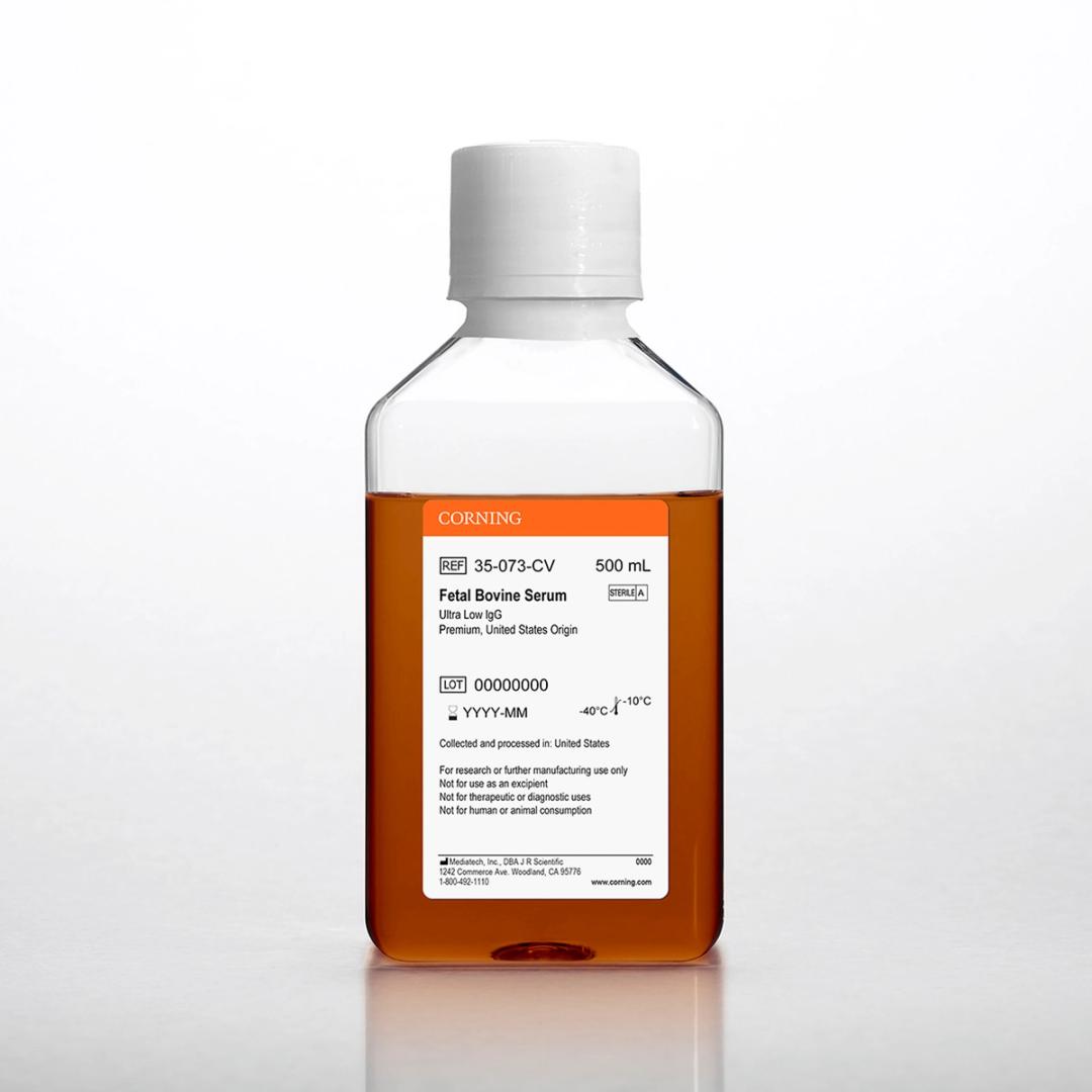 Corning® Fetal Bovine Serum, 500 mL, Premium, United States Origin (Ultra Low IgG) - Corning Life Sciences - Life Sciences