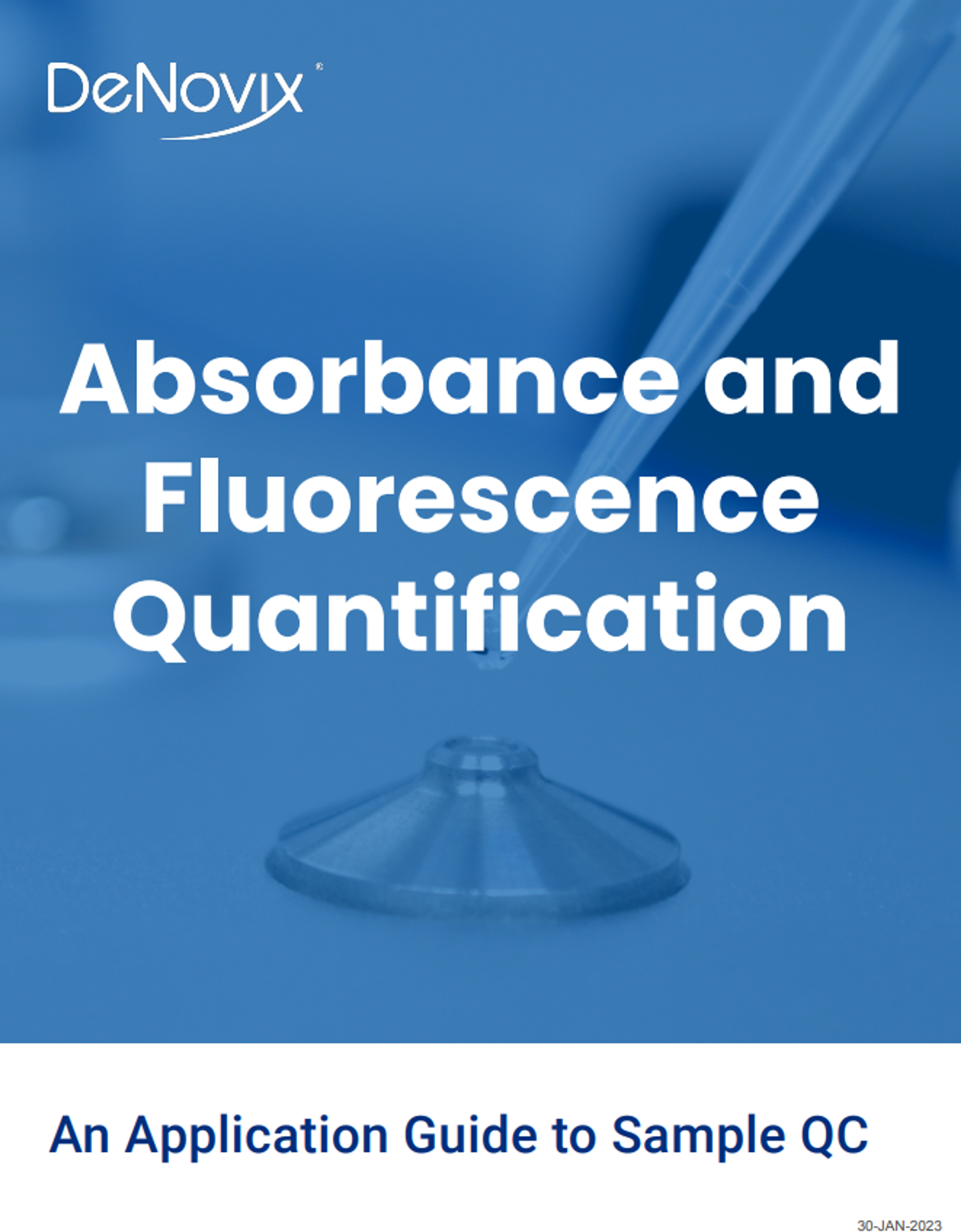 Absorbance and fluorescence guide to sample QC