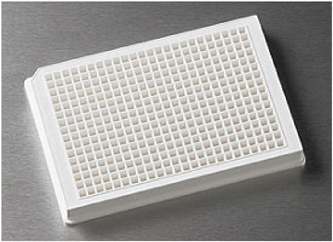Corning® 384-well Low Flange White Flat Bottom Polystyrene NBS Microplate, 10 per Bag, without Lid, With Generic Bar Code, Nonsterile - Corning Life Sciences - Life Sciences