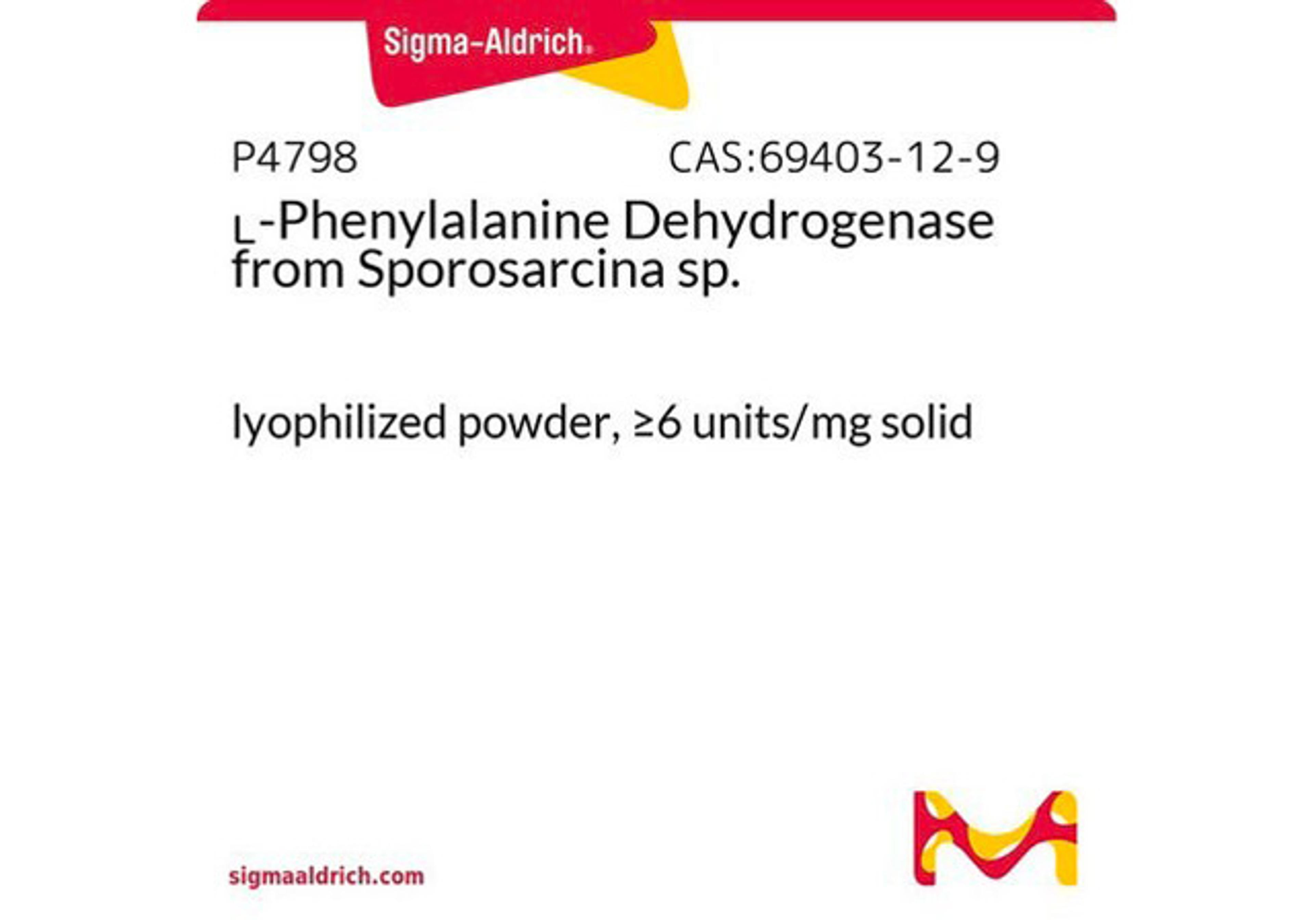 L-Phenylalanine Dehydrogenase From Sporosarcina sp. - Merck - Drug Discovery & Development