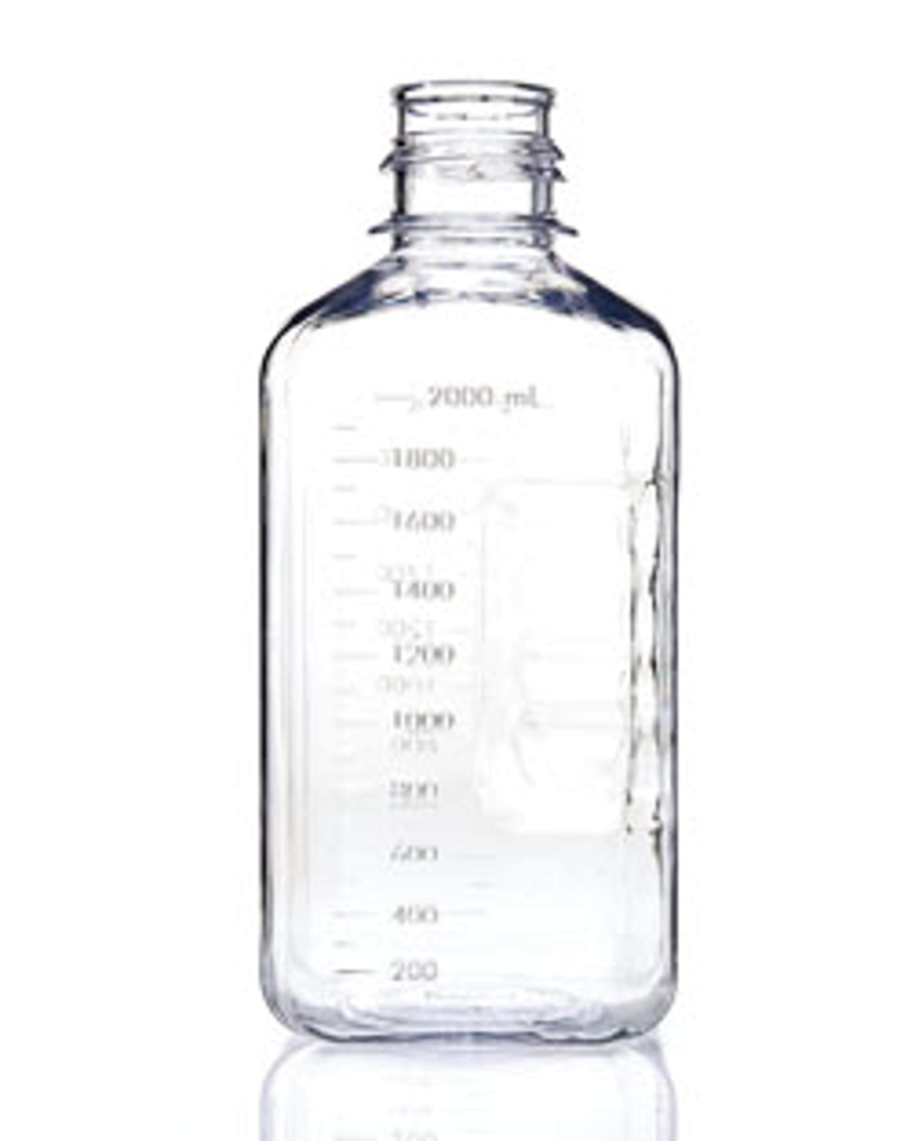 EZBio® 2 Liter (2,000 mL) Polycarbonate (PC) Media Bottles, Non-Sterile, Autoclavable Square Storage Bottles with  (53B) Neck, Without Caps, 6/PK - Foxx Life Sciences - Life Sciences