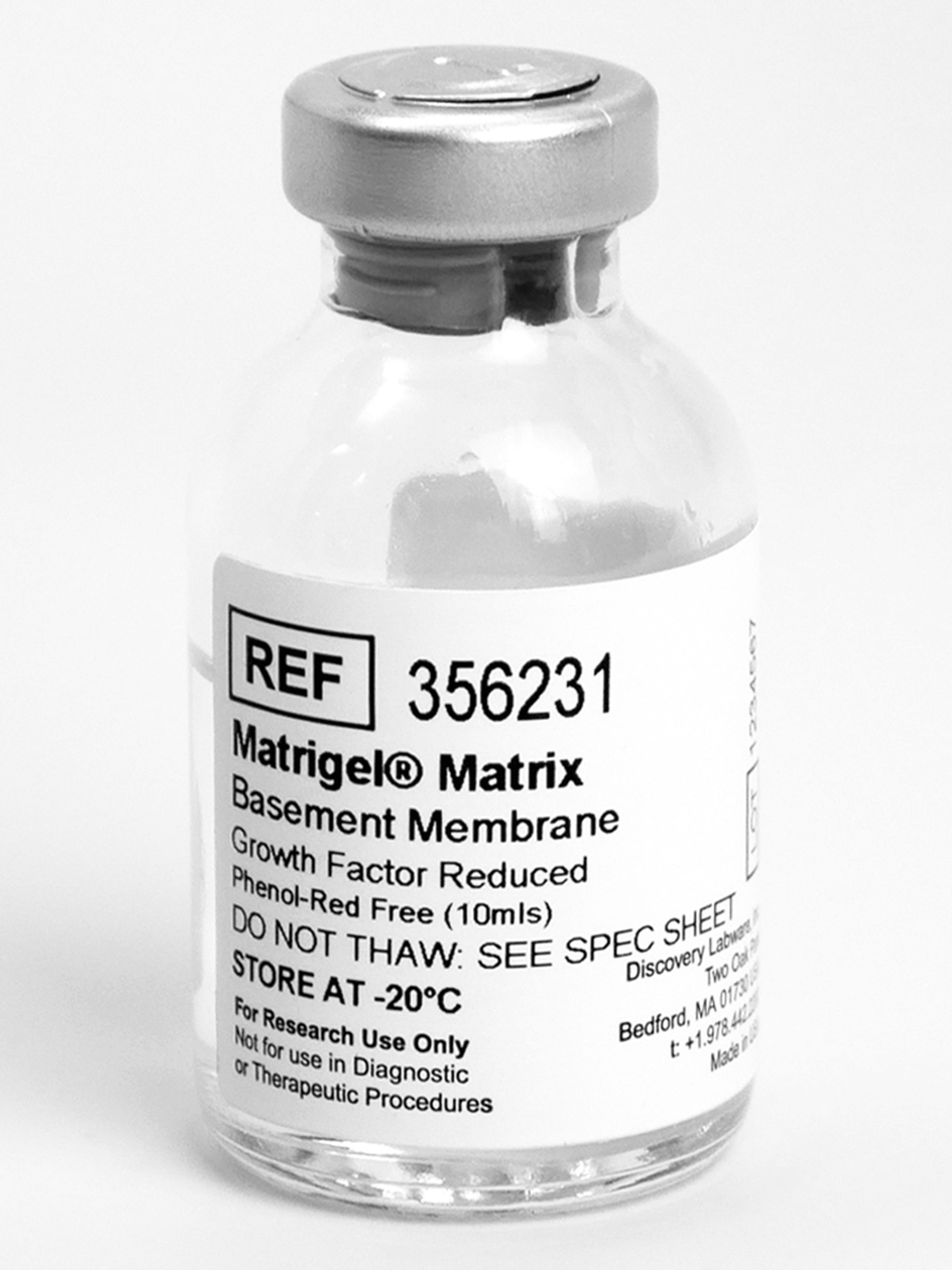 Corning® Matrigel® Growth Factor Reduced (GFR) Basement Membrane Matrix, Phenol Red-free, *LDEV-free, 50 mL, 1/Pack 5/Case - Corning Life Sciences