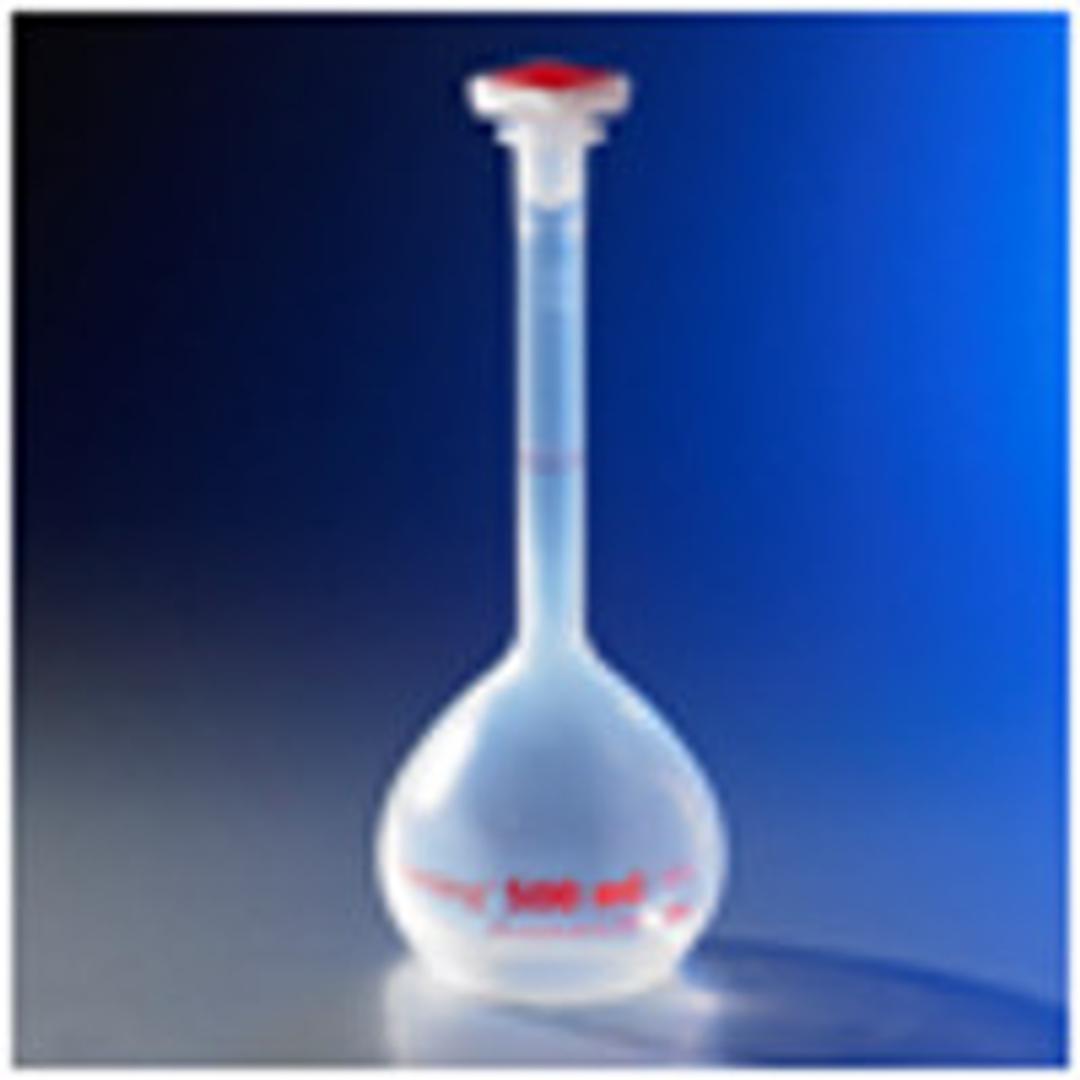 Corning® 500 mL Class A Reusable Plastic Volumetric Flask, Polymethylpentene with 19/26 Tapered PP Stopper - Corning Life Sciences - General Lab