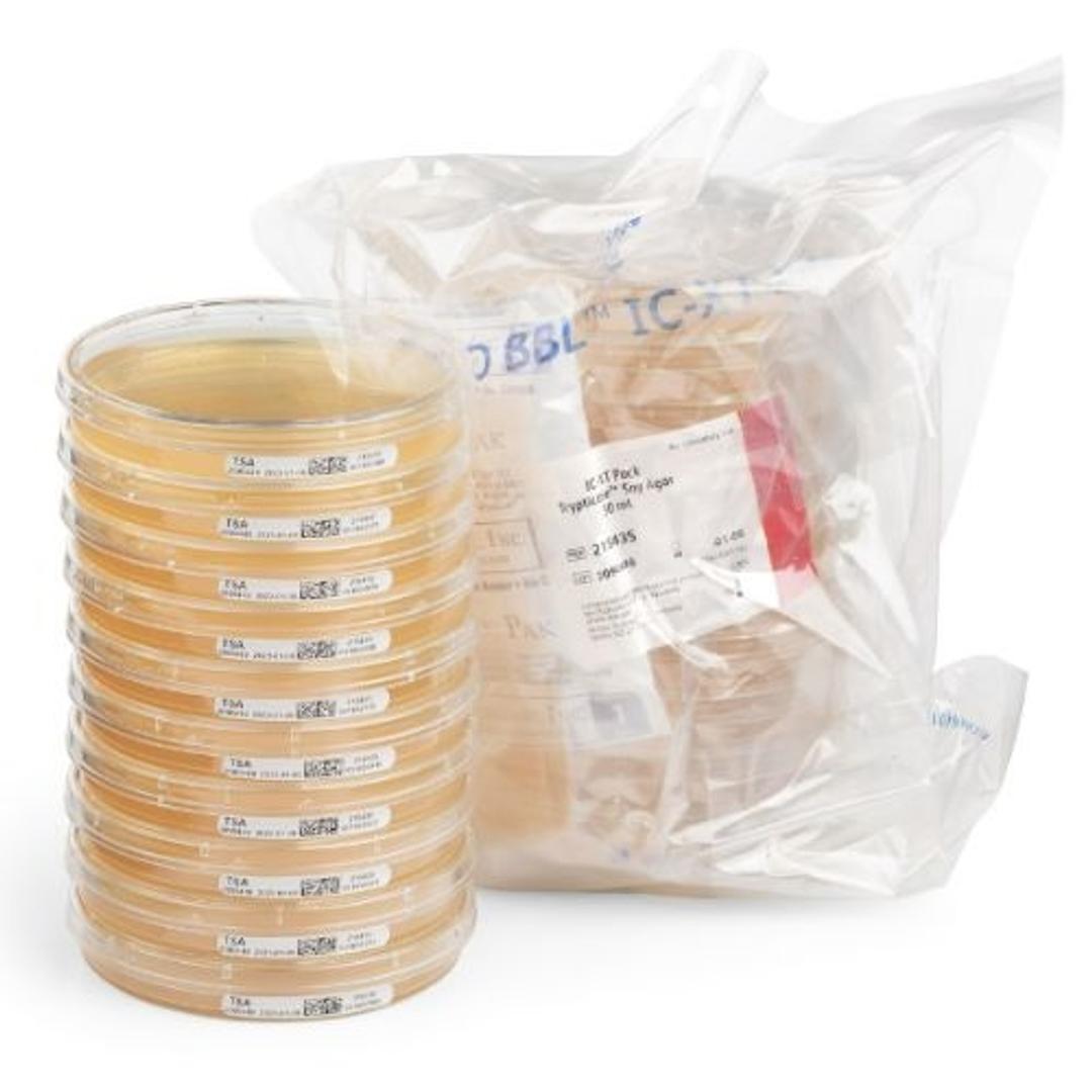 BD BBL™ IC-XT Pack Trypticase™ Soy Agar, 100 mm Locking Lid - BD Life Sciences