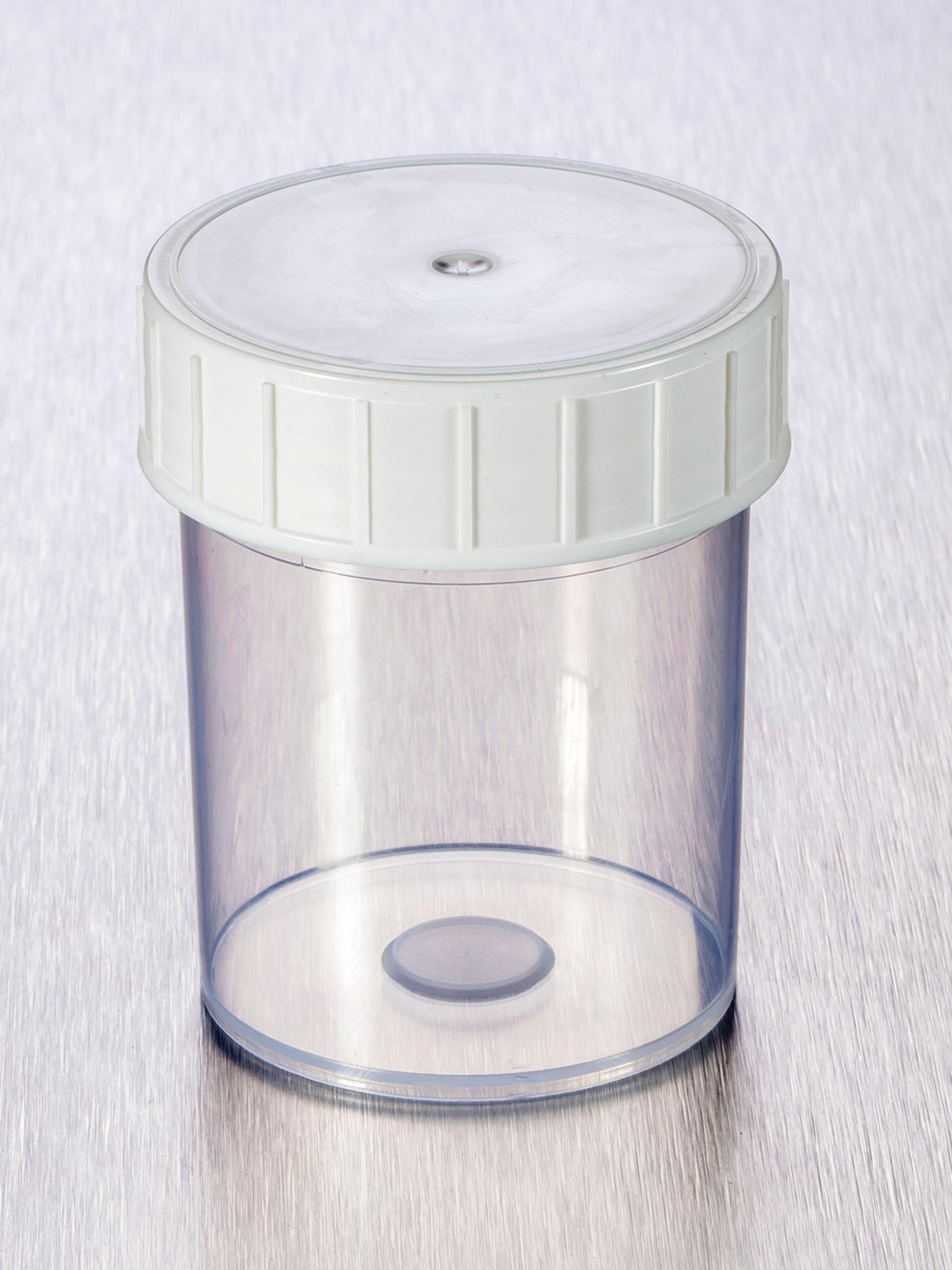 Corning® Gosselin™ Straight Container, 125 mL, PP, White Screw Cap, Assembled, Sterile, 380/Case - Corning Life Sciences