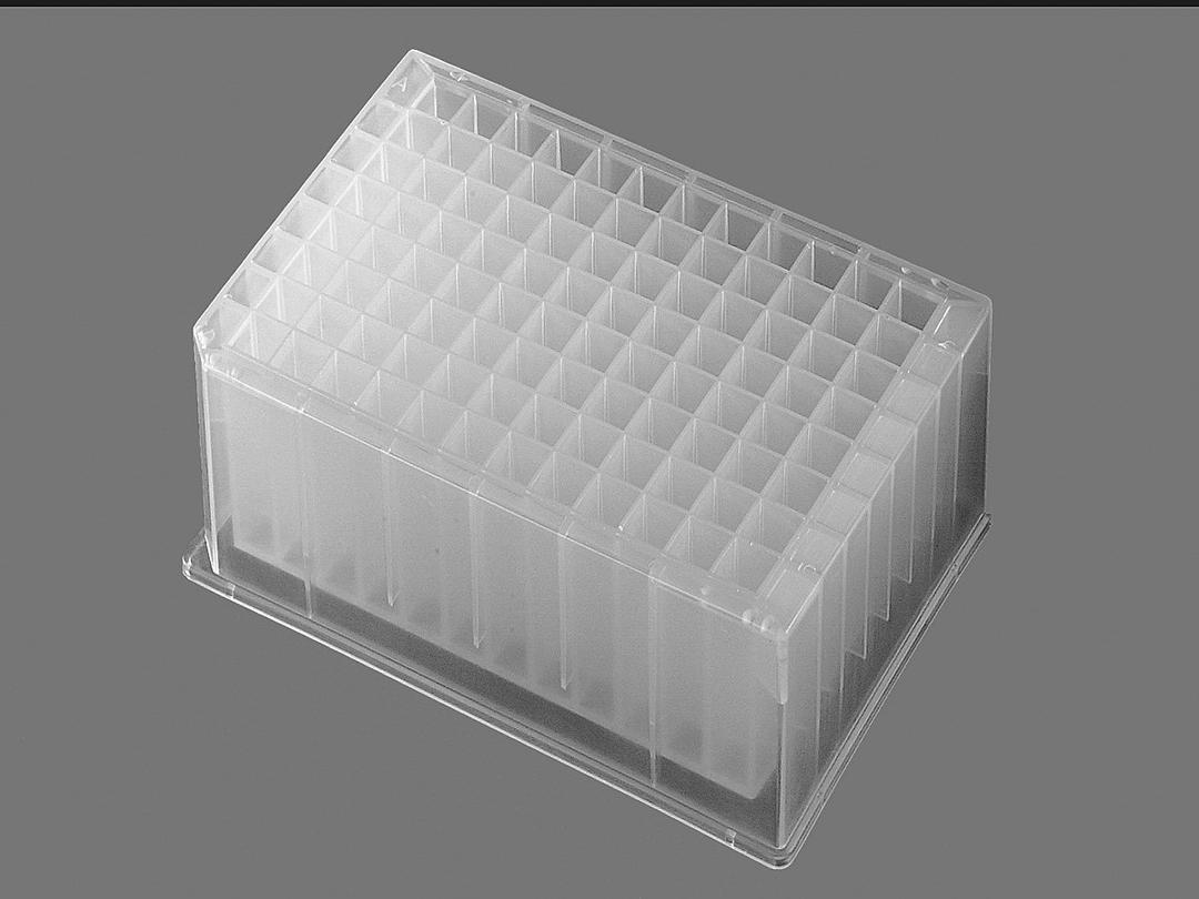 Axygen® 96-well Clear Round Bottom 2.2 mL Polypropylene Deep Well Plate, 5 per Pack, Sterile - Corning Life Sciences - Life Sciences