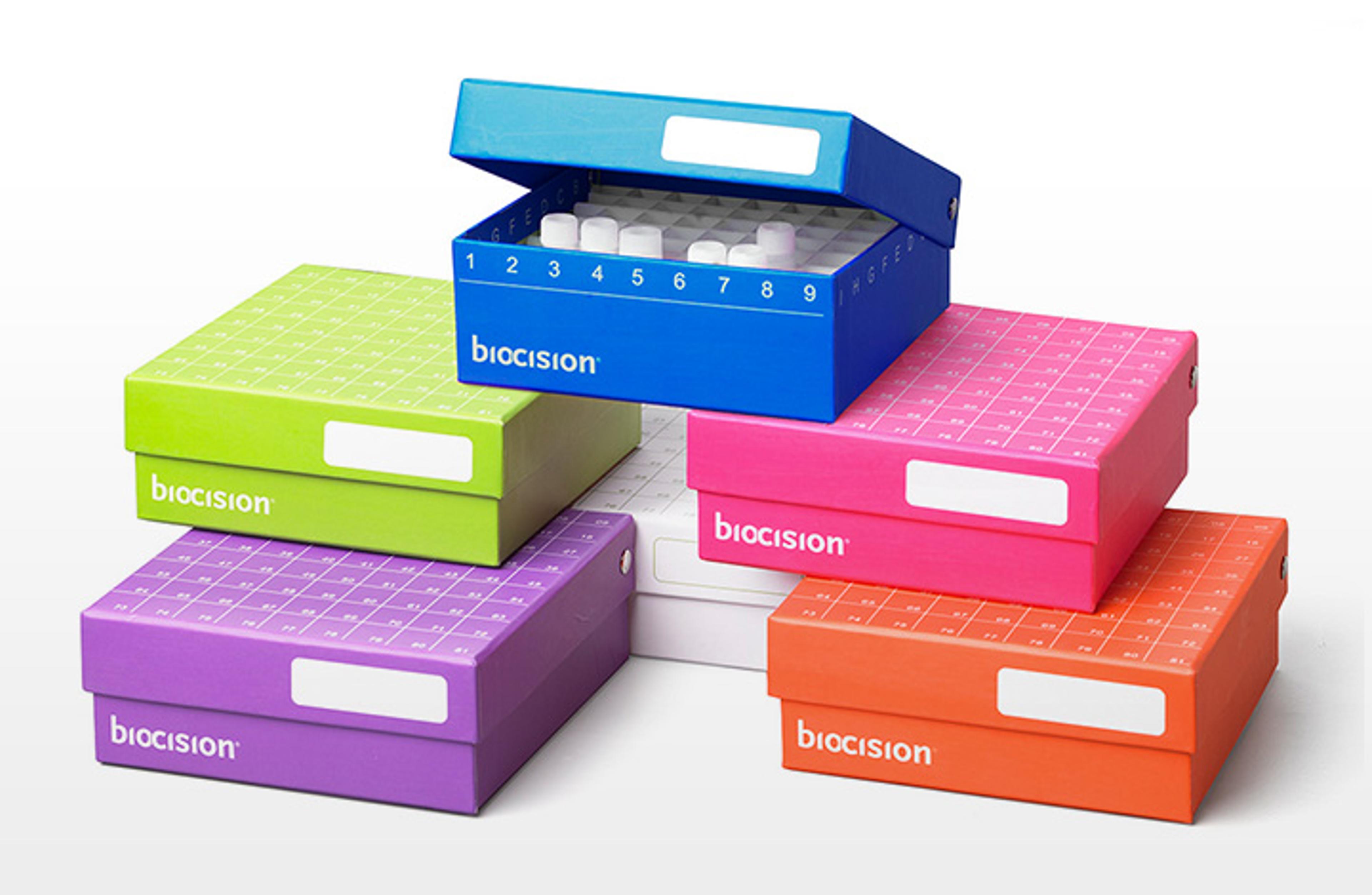 TruCool® Hinged Cryoboxes Multi-color pack - BioCision, LLC - Life Sciences