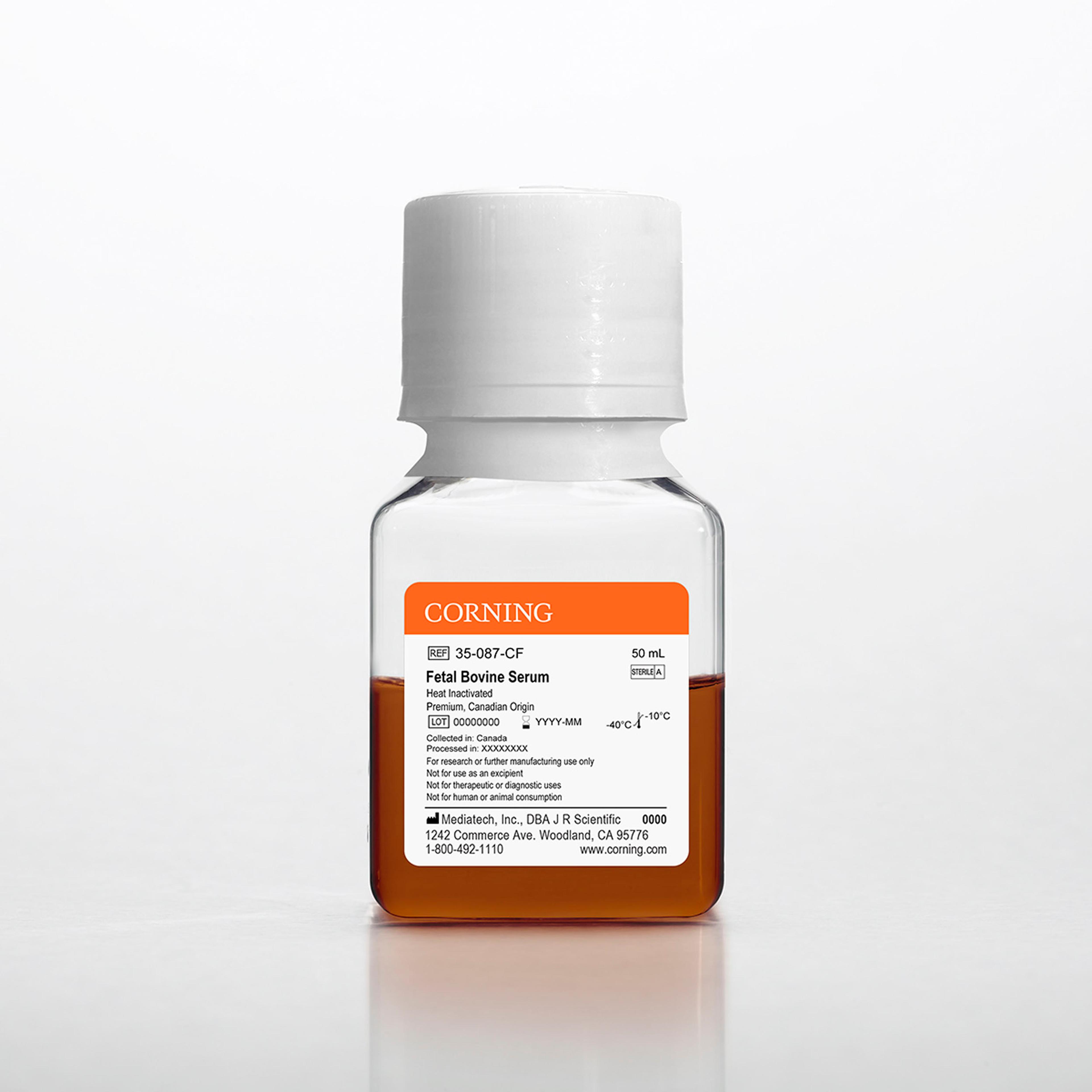Corning®  Fetal Bovine Serum, 50 mL, Regular, Canadian Origin (Heat Inactivated) - Corning Life Sciences - Life Sciences