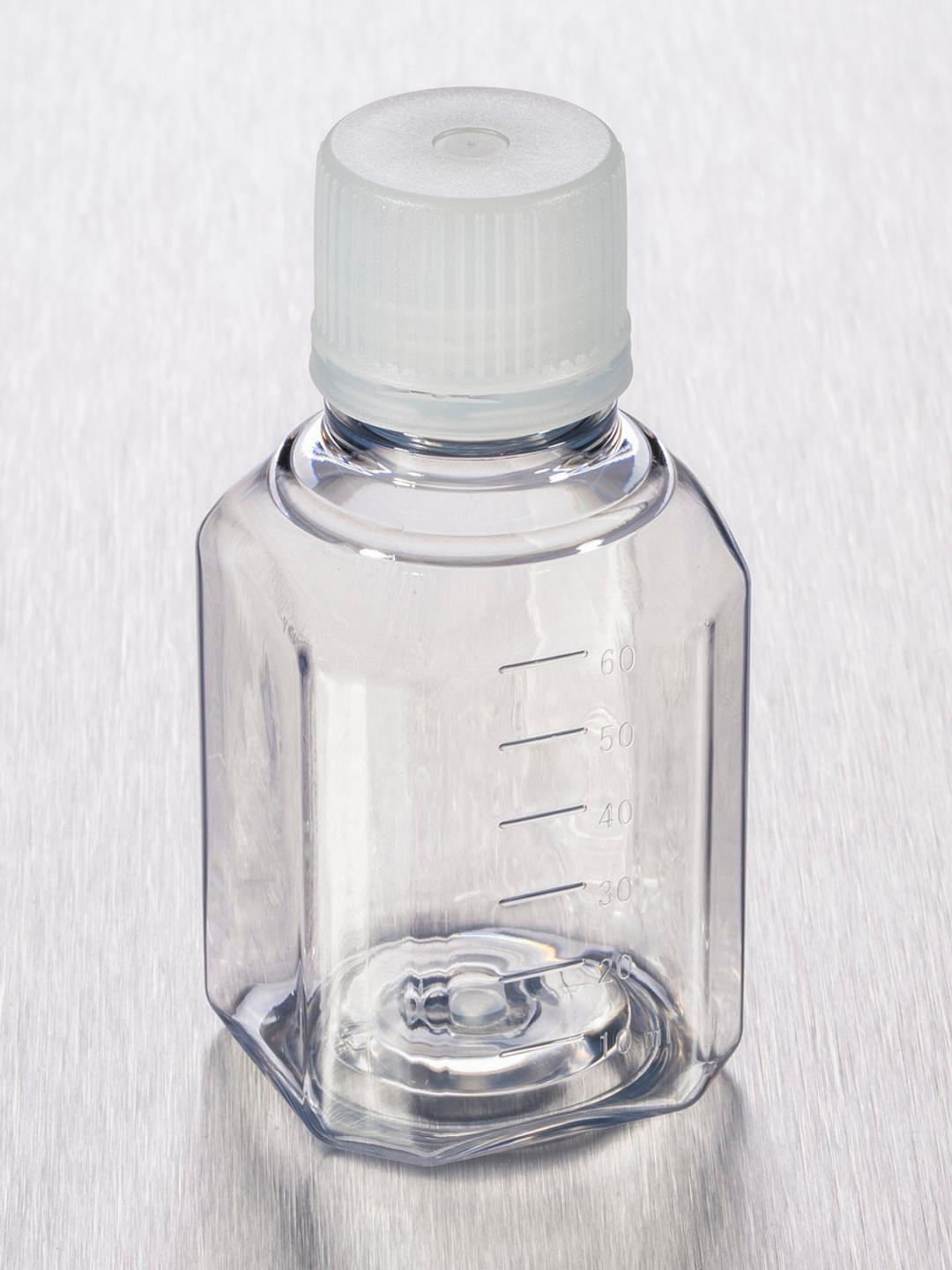 Corning® 60 mL Octagonal PET Storage Bottles with 18 mm Screw Caps, Sterile - Corning Life Sciences - General Lab