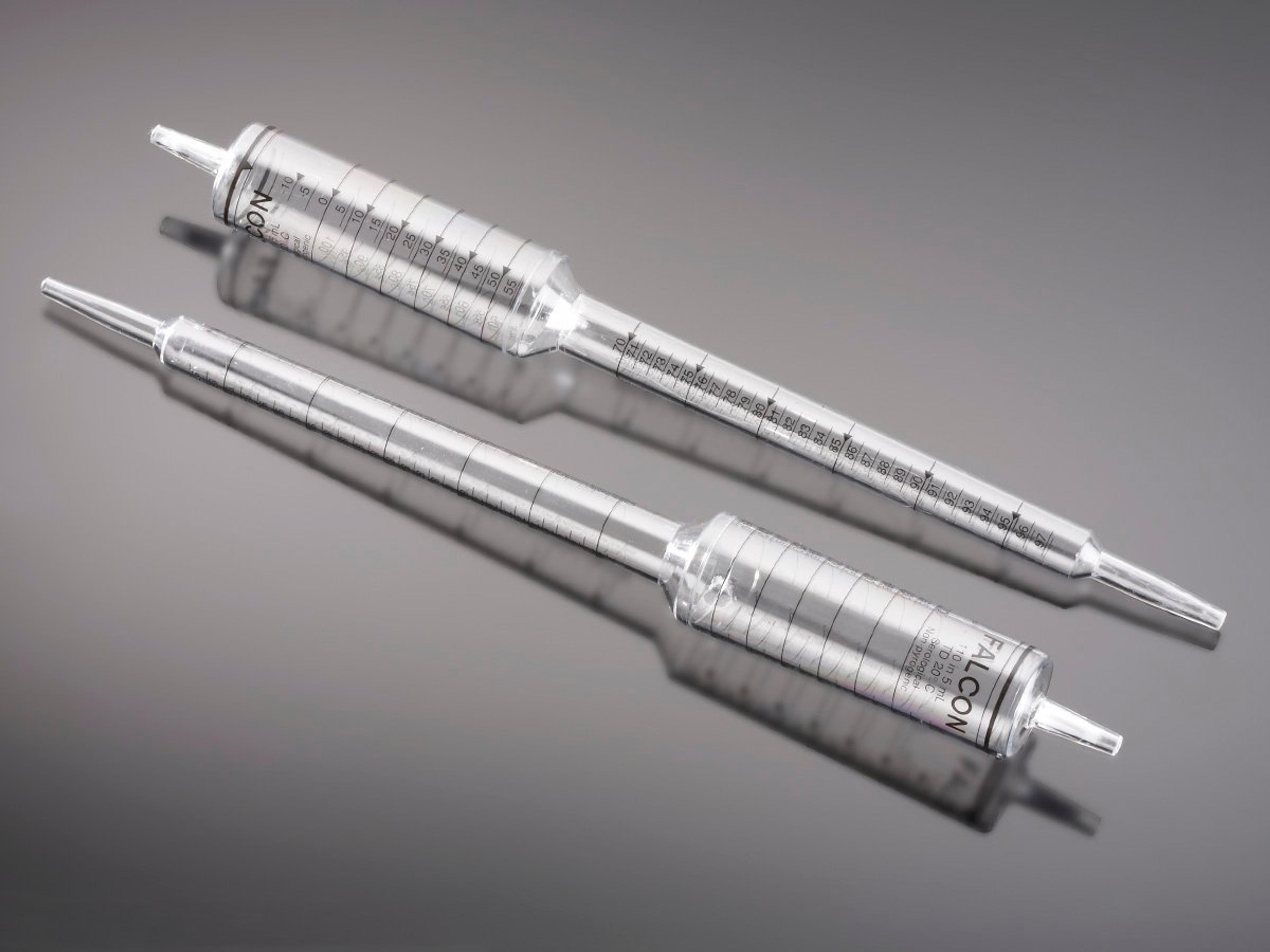 Falcon® 100 mL Serological Pipet, Polystyrene, 1.0 Increments, Individually Packed, Sterile, 5/Bag, 50/Case - Corning Life Sciences - General Lab