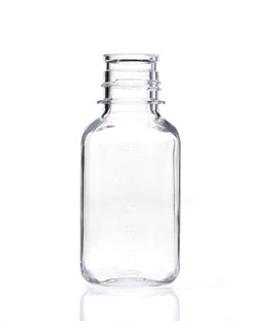 EZBio® 250 mL Polycarbonate (PC) Media Bottles, Non-Sterile, Autoclavable Square Storage Bottles with 38-430 mm Neck, Without Caps, 24/PK - Foxx Life Sciences - Life Sciences