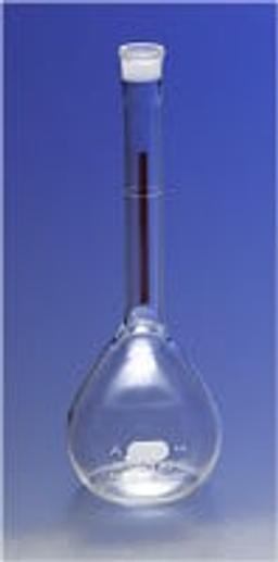 PYREX® 200 mL Class A Lifetime Red Volumetric Flask with Glass Standard Taper Stopper - Corning Life Sciences - General Lab