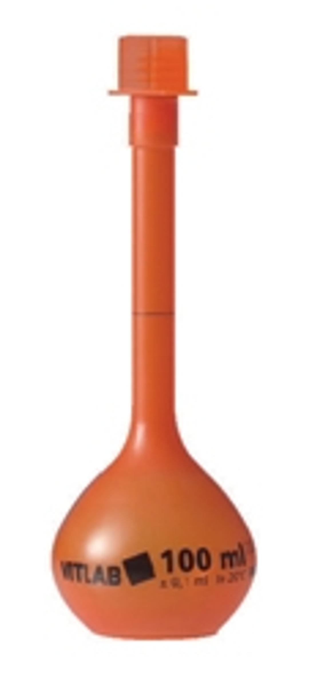 VITLAB Class A Volumetric Flasks with Screw Cap, Light-Shielding PMP - BRANDTECH® Scientific, Inc. - General Lab