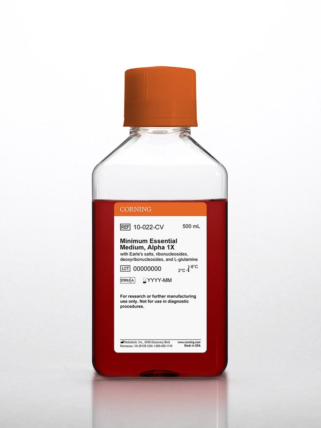 Corning® 500 mL MEM (Minimum Essential Medium) Alpha Medium - Corning Life Sciences