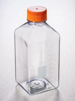 Corning® 1L Square PET Storage Bottles with 45 mm Caps - Corning Life Sciences - General Lab