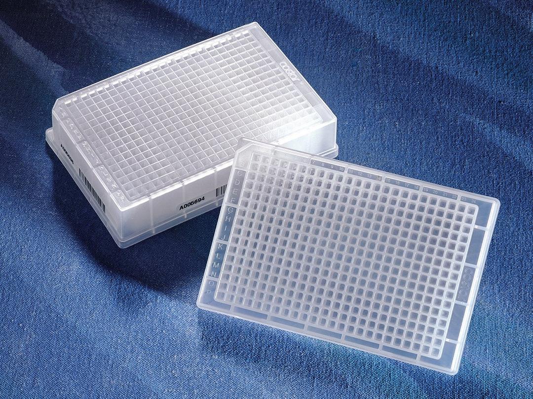 Corning® 384-well Clear Round Bottom Polypropylene Not Treated Deep Well Plate, Square Well, 5 per Bag, Sterile - Corning Life Sciences - Life Sciences