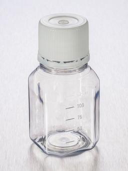 Corning® 125 mL Octagonal PET Storage Bottles with 31.7 mm Screw Caps, Sterile - Corning Life Sciences