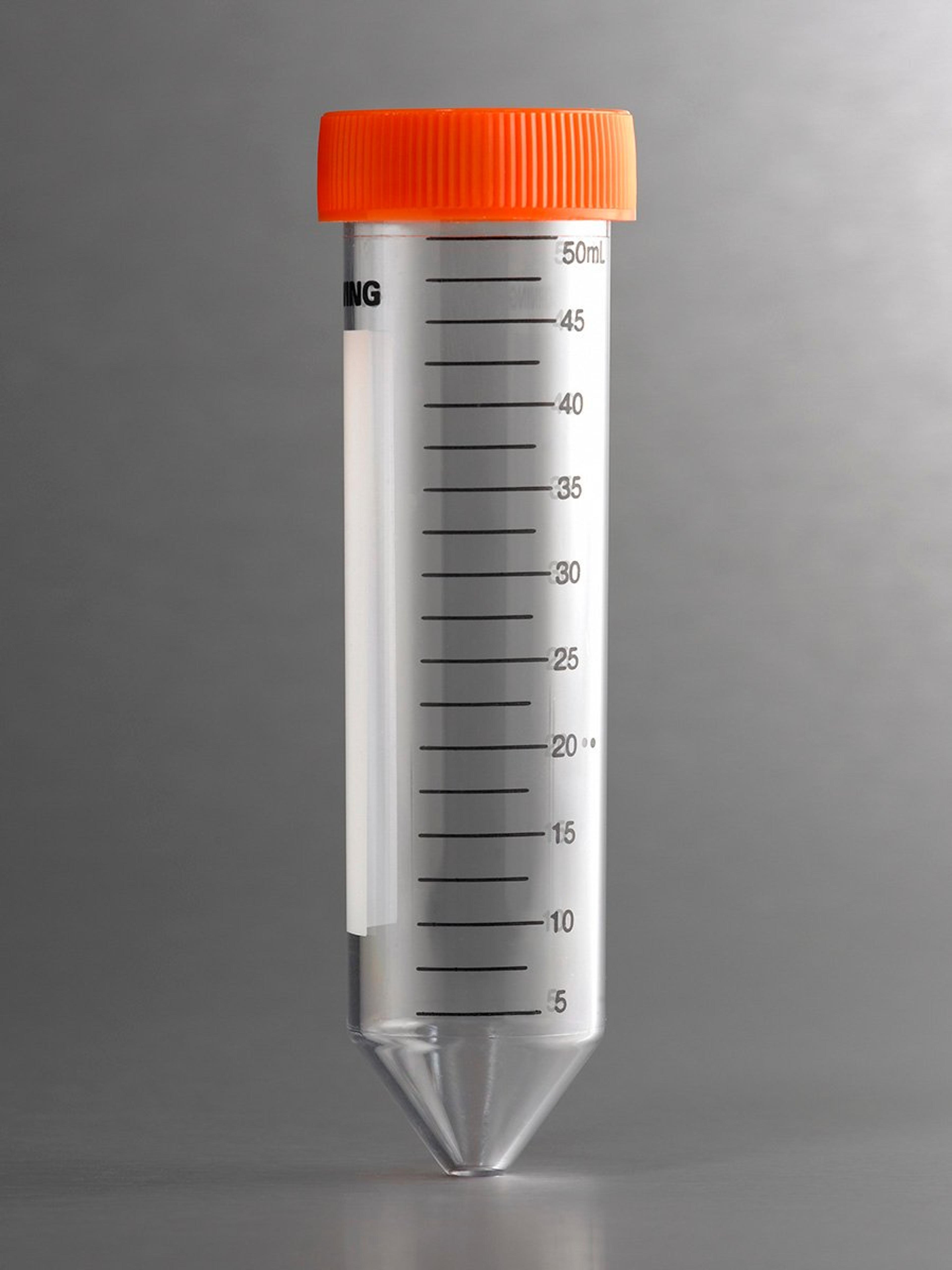 Corning® 50 mL PET Centrifuge Tubes, Conical Bottom with Plug Seal Cap, Rack Packed, Sterile, 25/Rack, 500/Case - Corning Life Sciences - General Lab